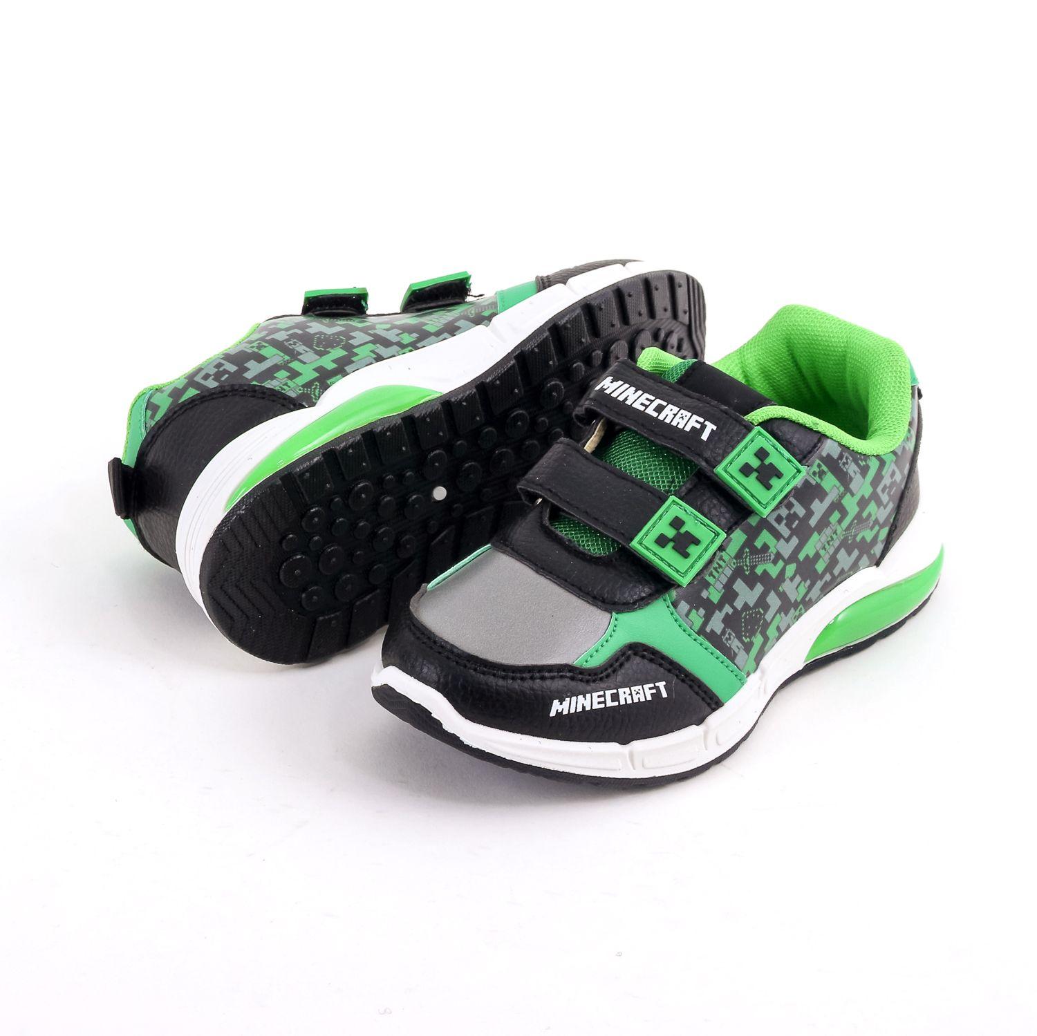 Zapatilla Luces Niño Full Print Negro Minecraft-3