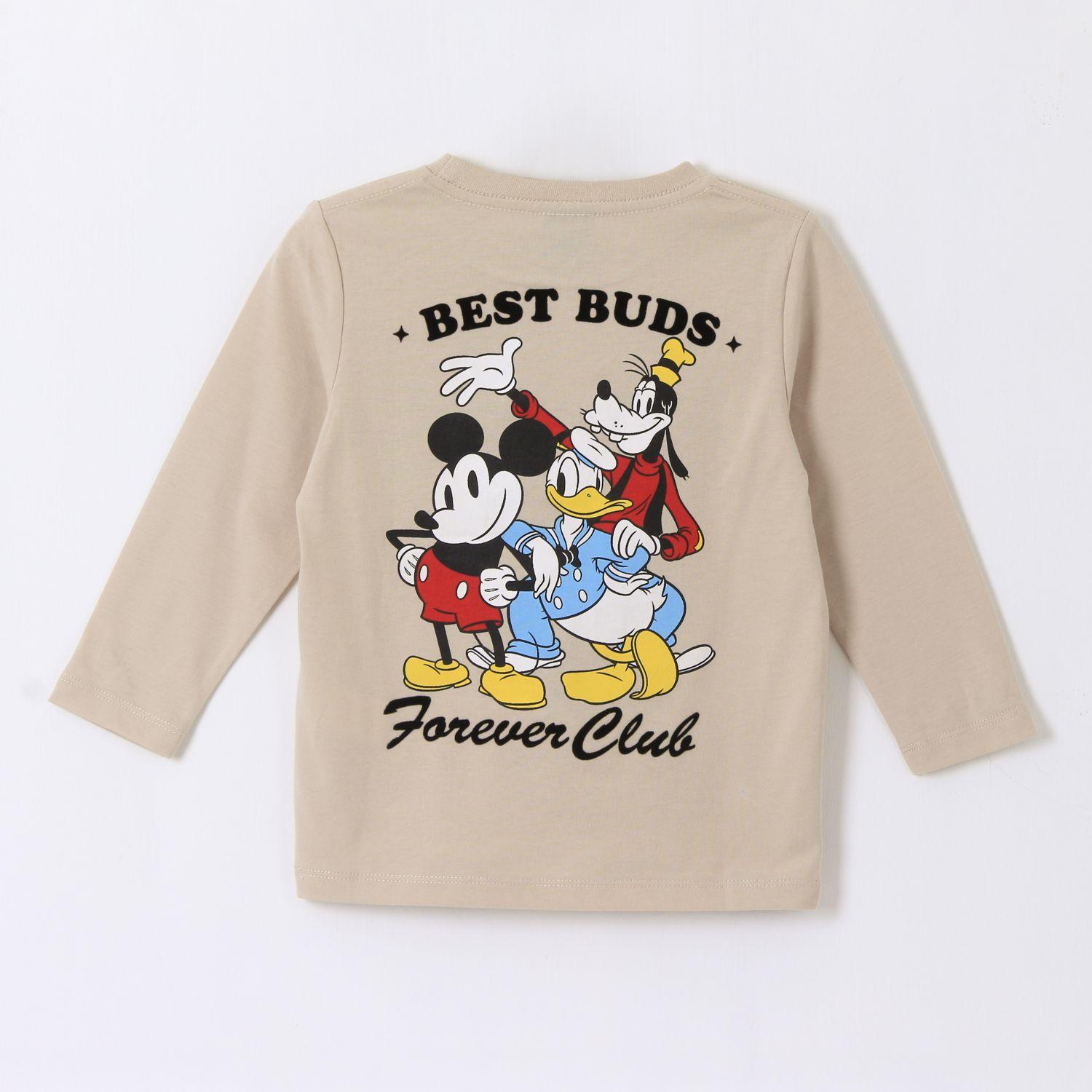 Polera Manga Larga Niño Back Print Mickey Beige Disney-1