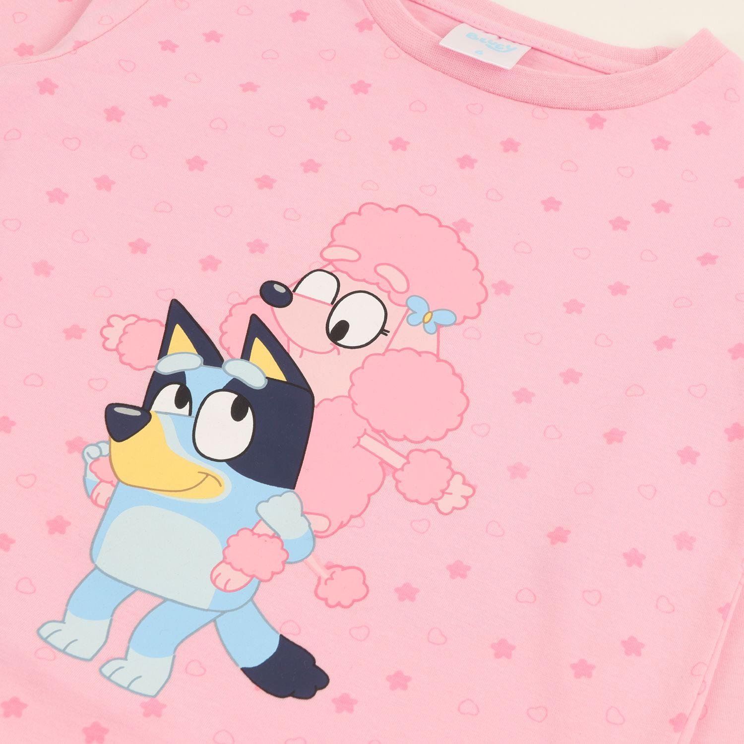 Conjunto Pijama Niña Rosado Coco Y Bluey-1