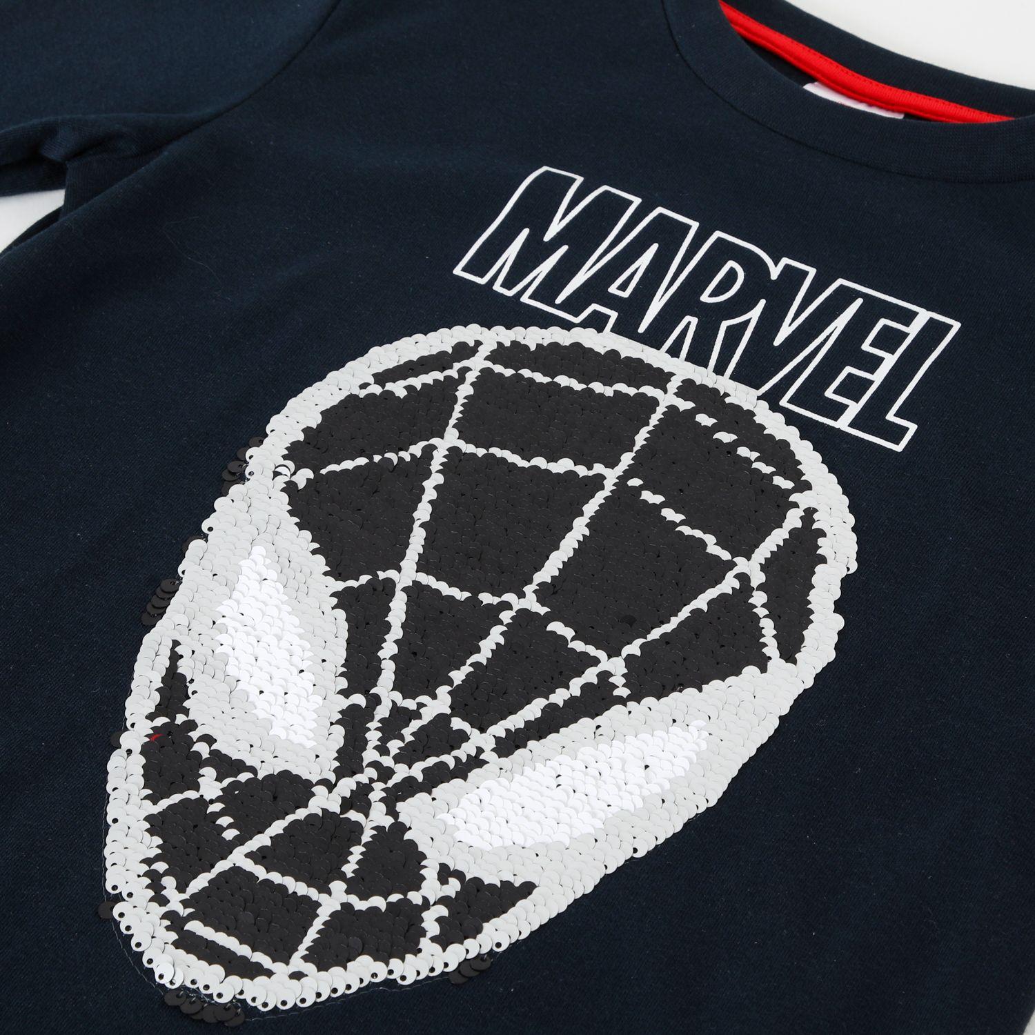 Polera Manga Larga Niño Spiderman Reversible Azul Marvel-3