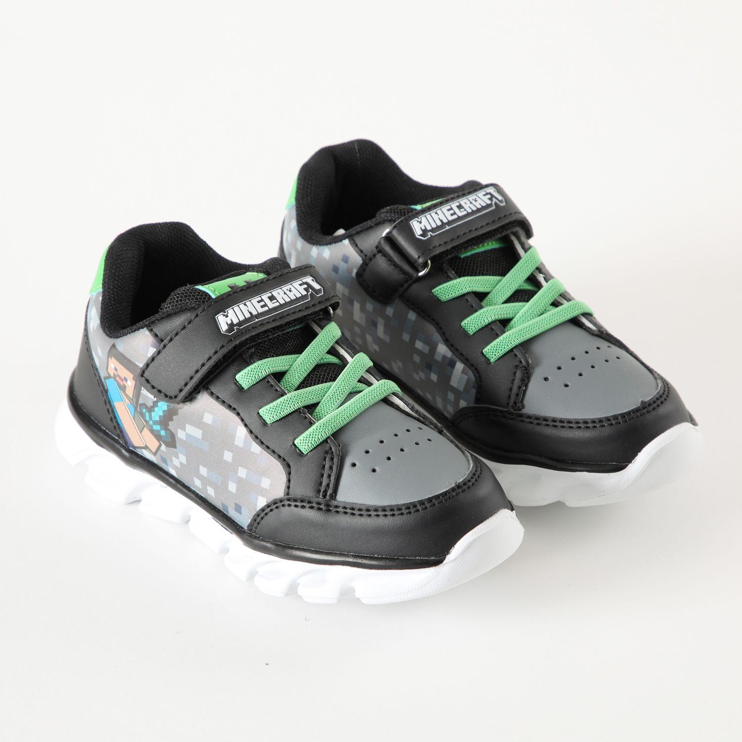Zapatilla Con Luces Niño Espada Negro Minecraft-1