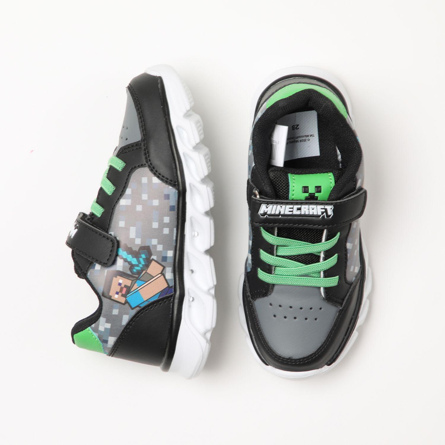 Zapatilla Con Luces Niño Espada Negro Minecraft-2