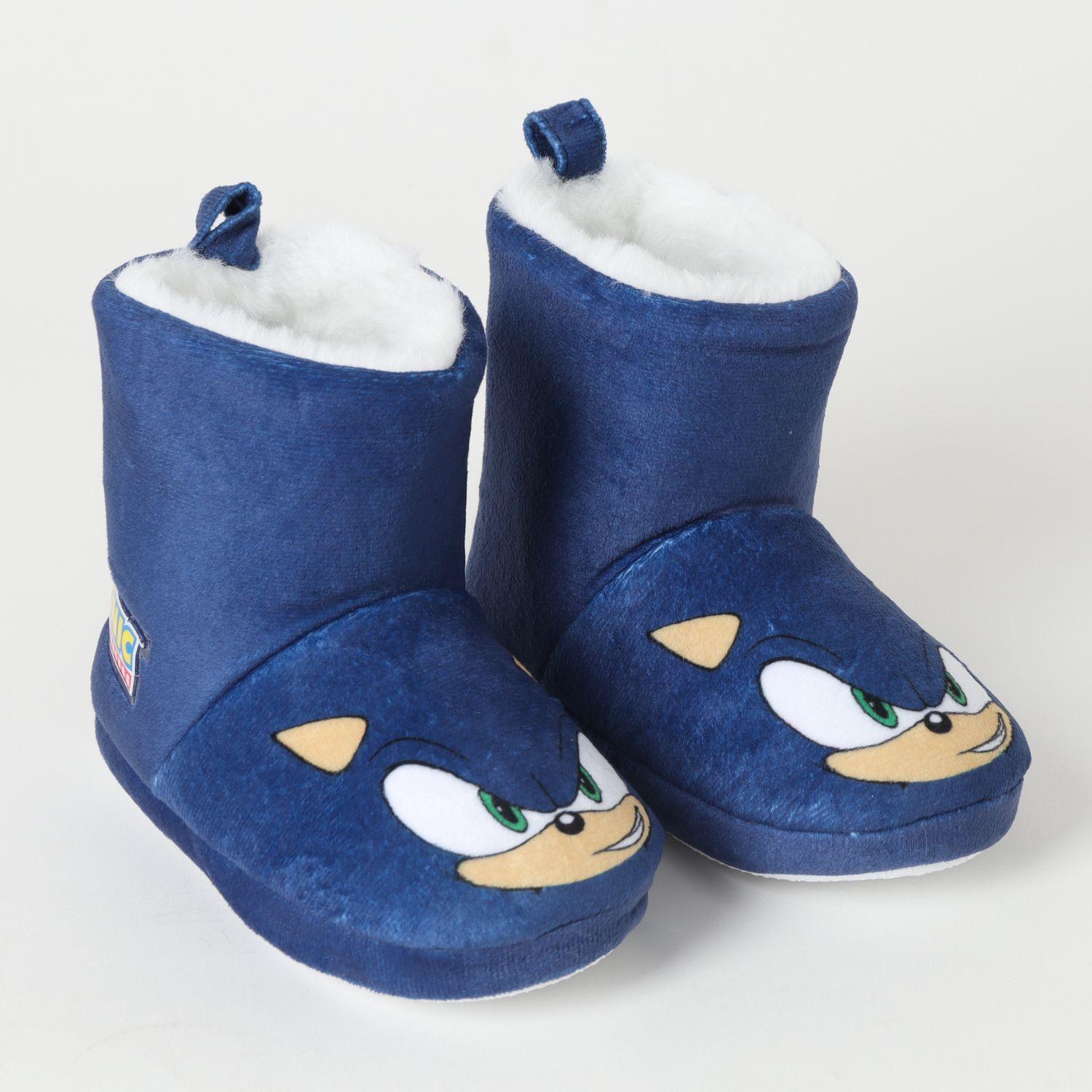 Pantufla Bota Niño Face Azul Sonic-0