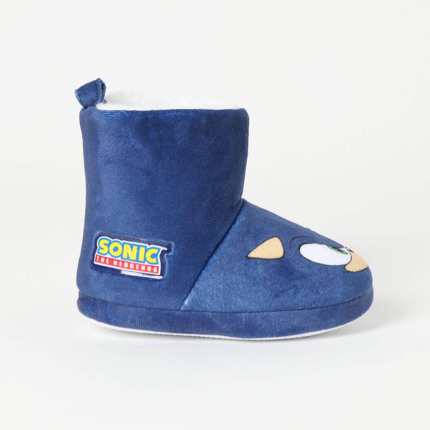 Pantufla Bota Niño Face Azul Sonic-1