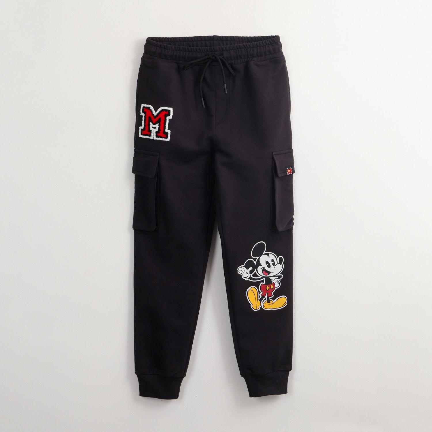 Pantalon Cargo De Buzo Niño Mickey M Negro Disney-0