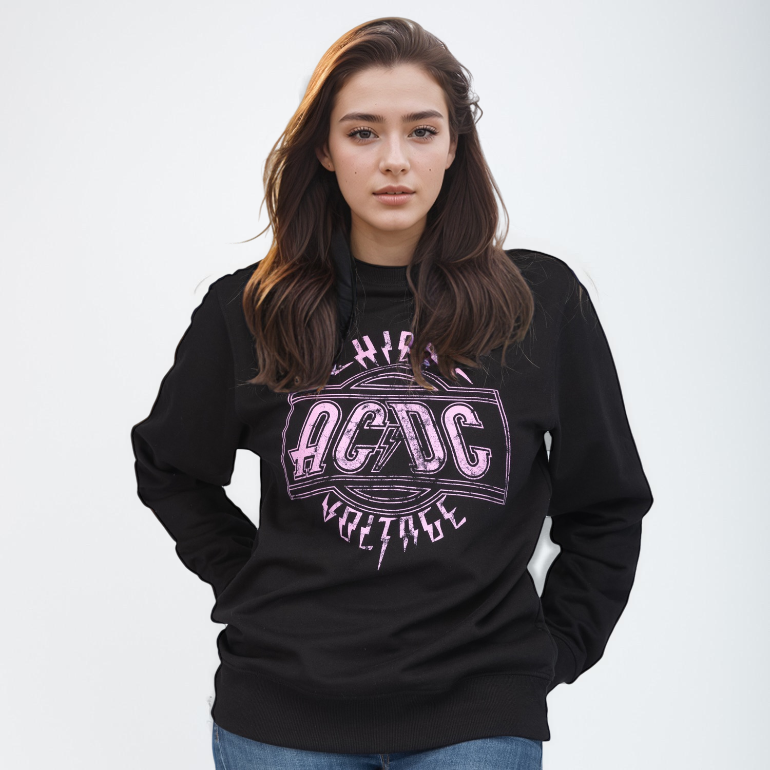 Poleron Mujer Ac/Dc High Negro Ac/Dc-0