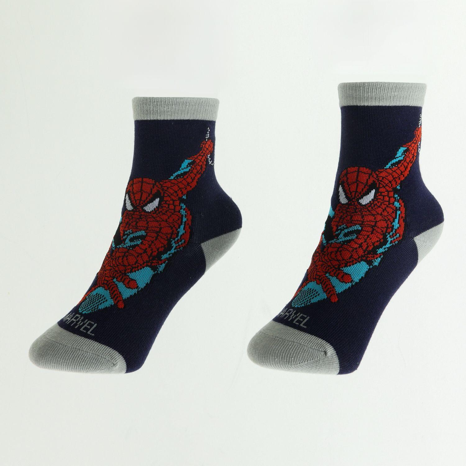 Bipack Calcetines Niño Spiderman Heads Azul Marvel-1
