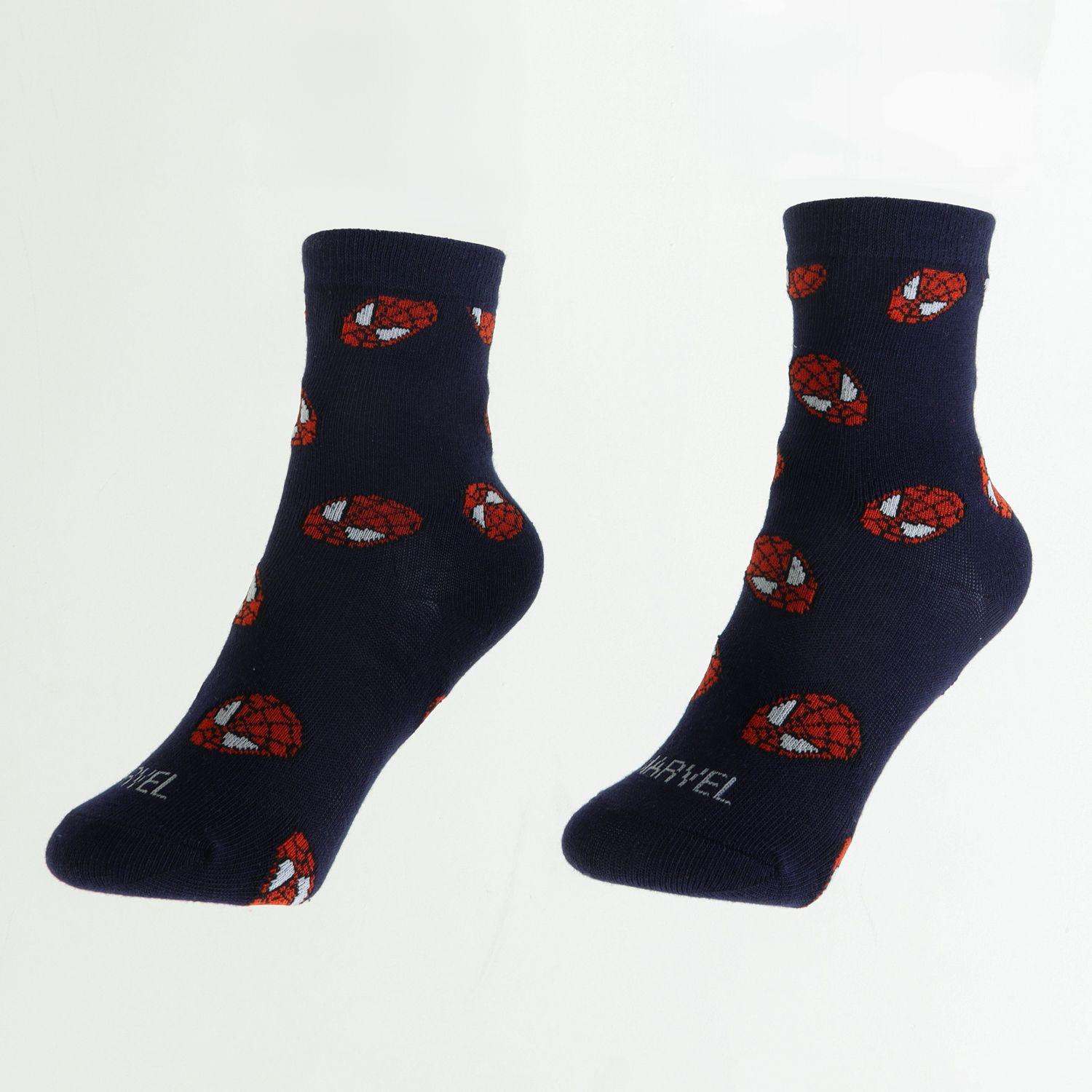 Bipack Calcetines Niño Spiderman Heads Azul Marvel-2