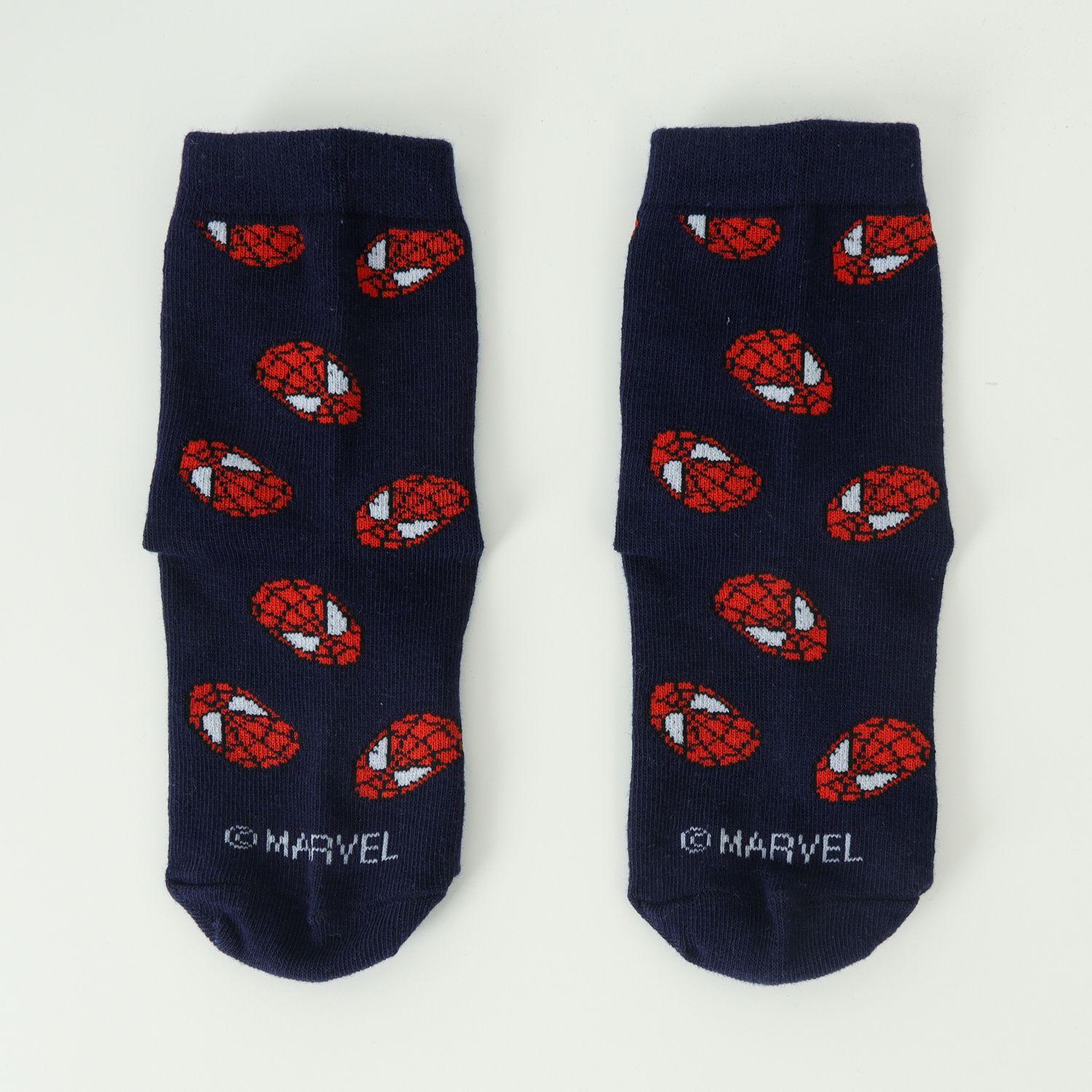 Bipack Calcetines Niño Spiderman Heads Azul Marvel-3