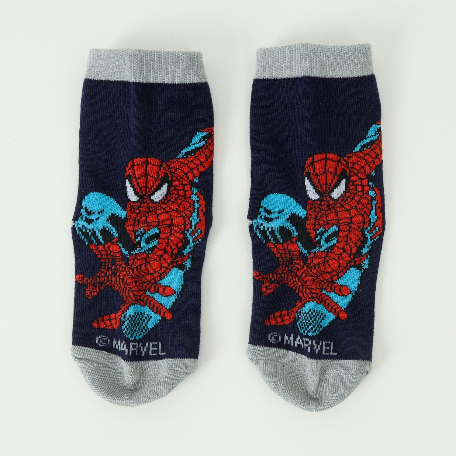 Bipack Calcetines Niño Spiderman Heads Azul Marvel-5