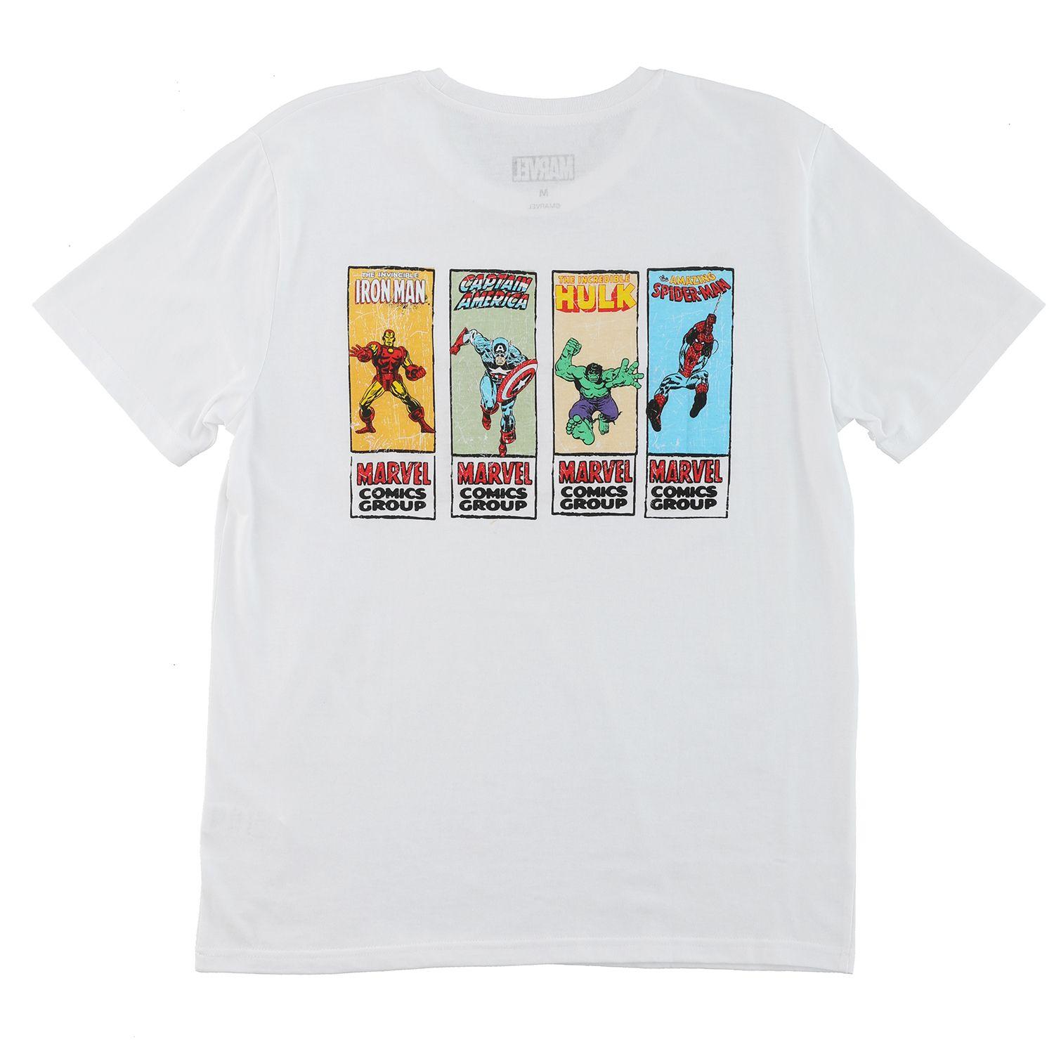 Polera Hombre Avengers Vintage Blanco Marvel-1