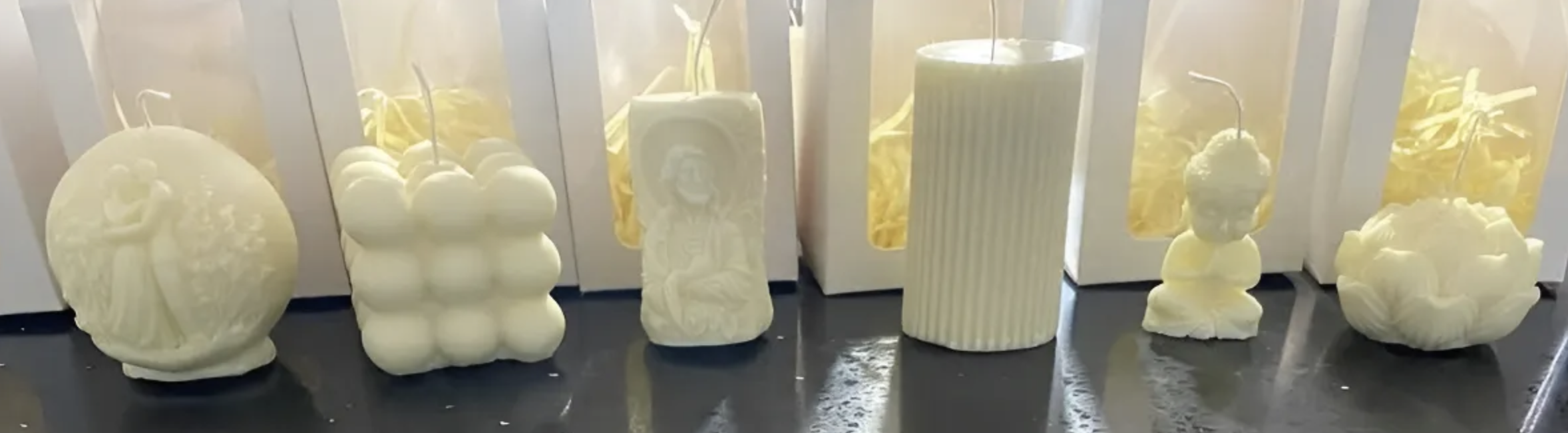 Vela Jesús para bautizo matrimonio confirmación u oración 7.5 cm souvenir de fé en cera de soja-6