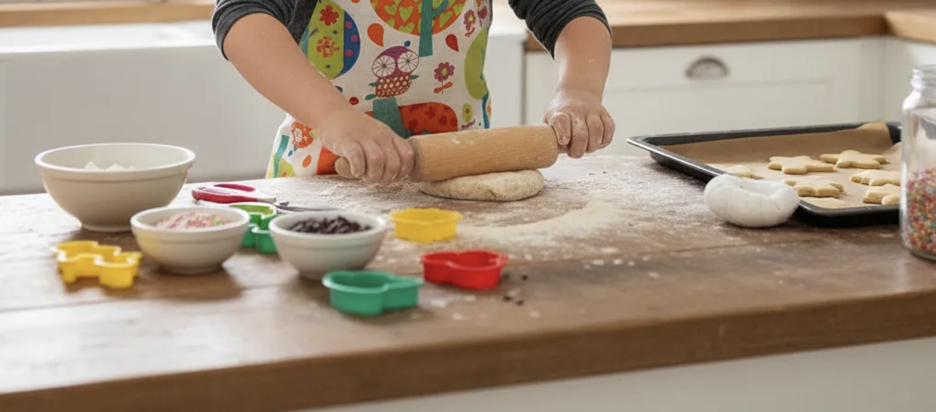Delantal cocina para niña chef de 3 a 7 años Hecho en Chile-2