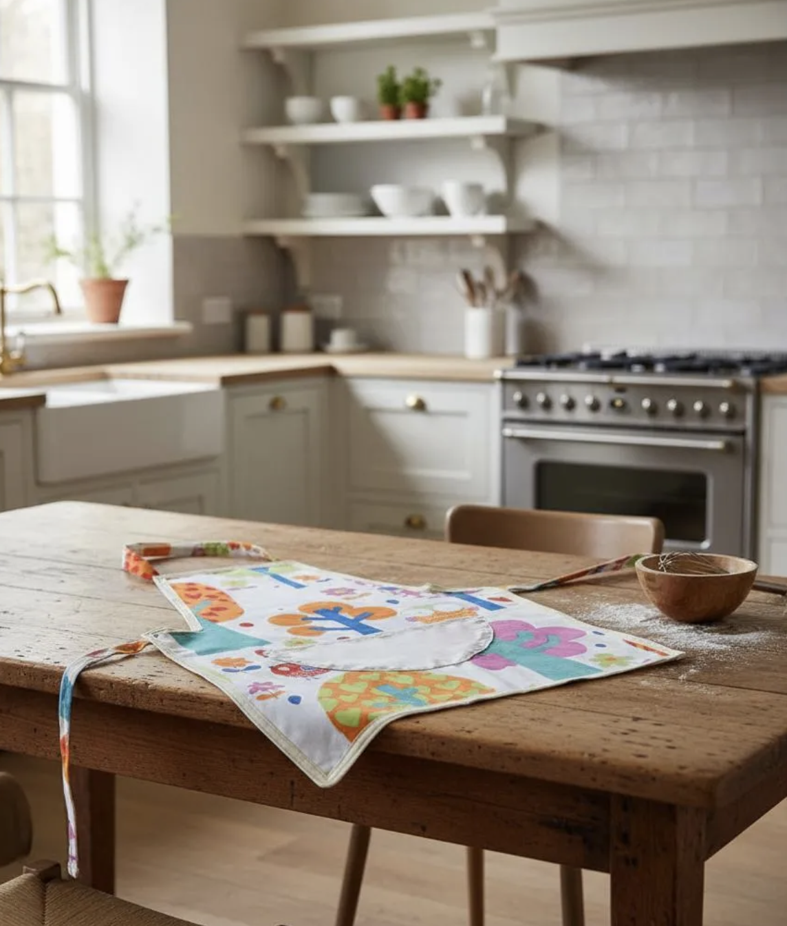 Delantal cocina para niña chef de 3 a 7 años Hecho en Chile-3