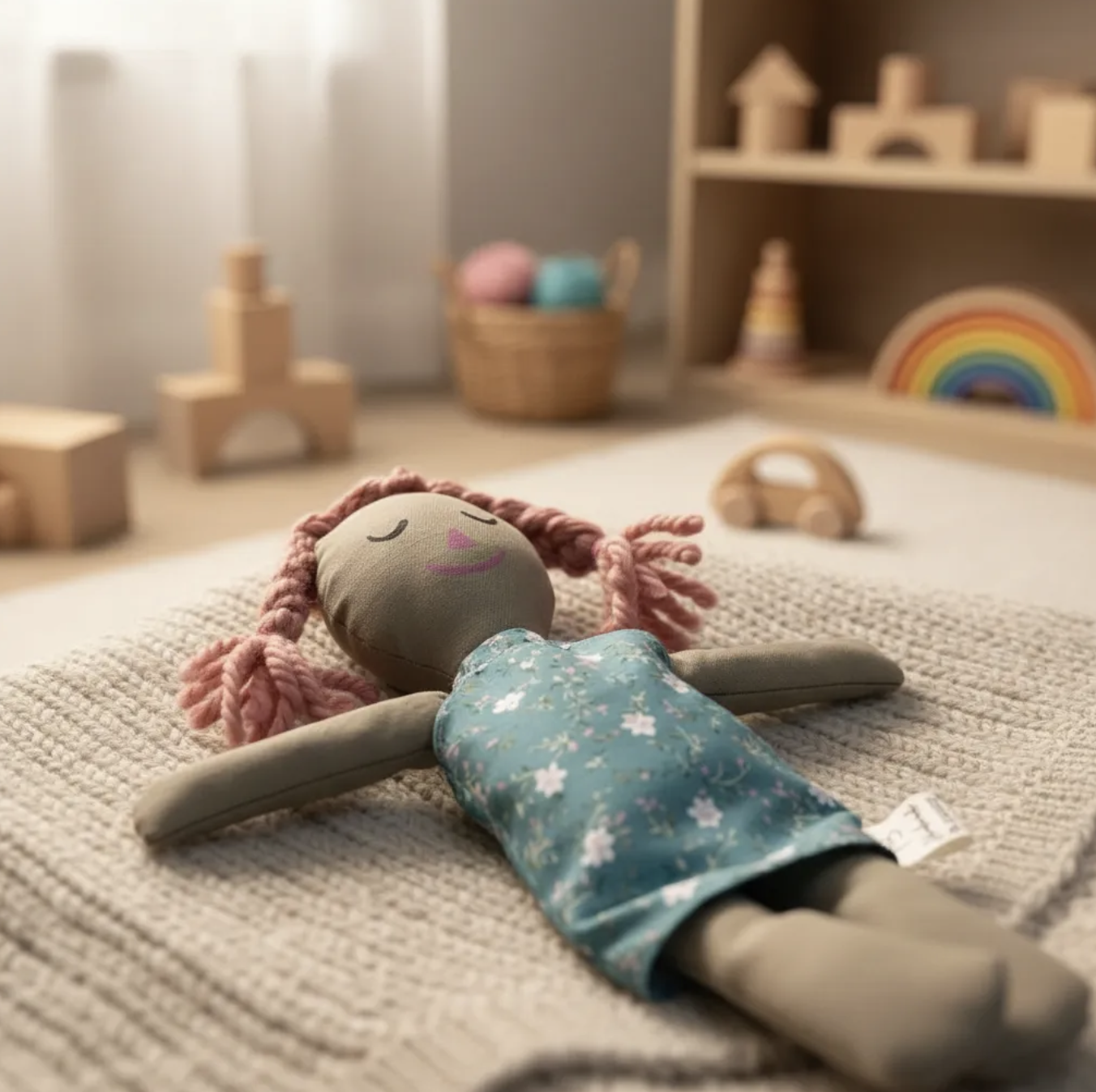 Emilia mi muñeca de trapo juguete Montessori & Waldorf 32cm-2