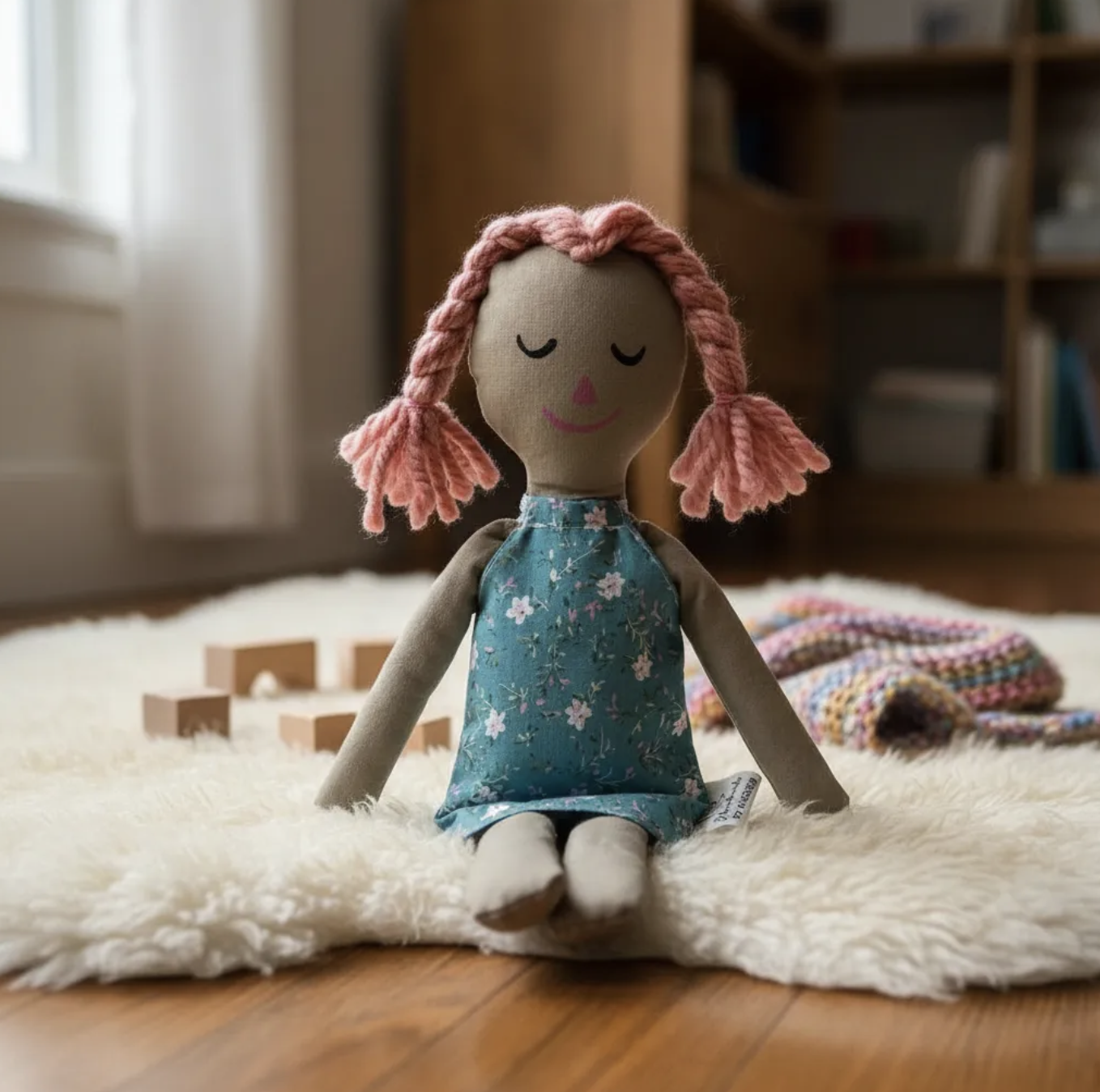 Emilia mi muñeca de trapo juguete Montessori & Waldorf 32cm-5