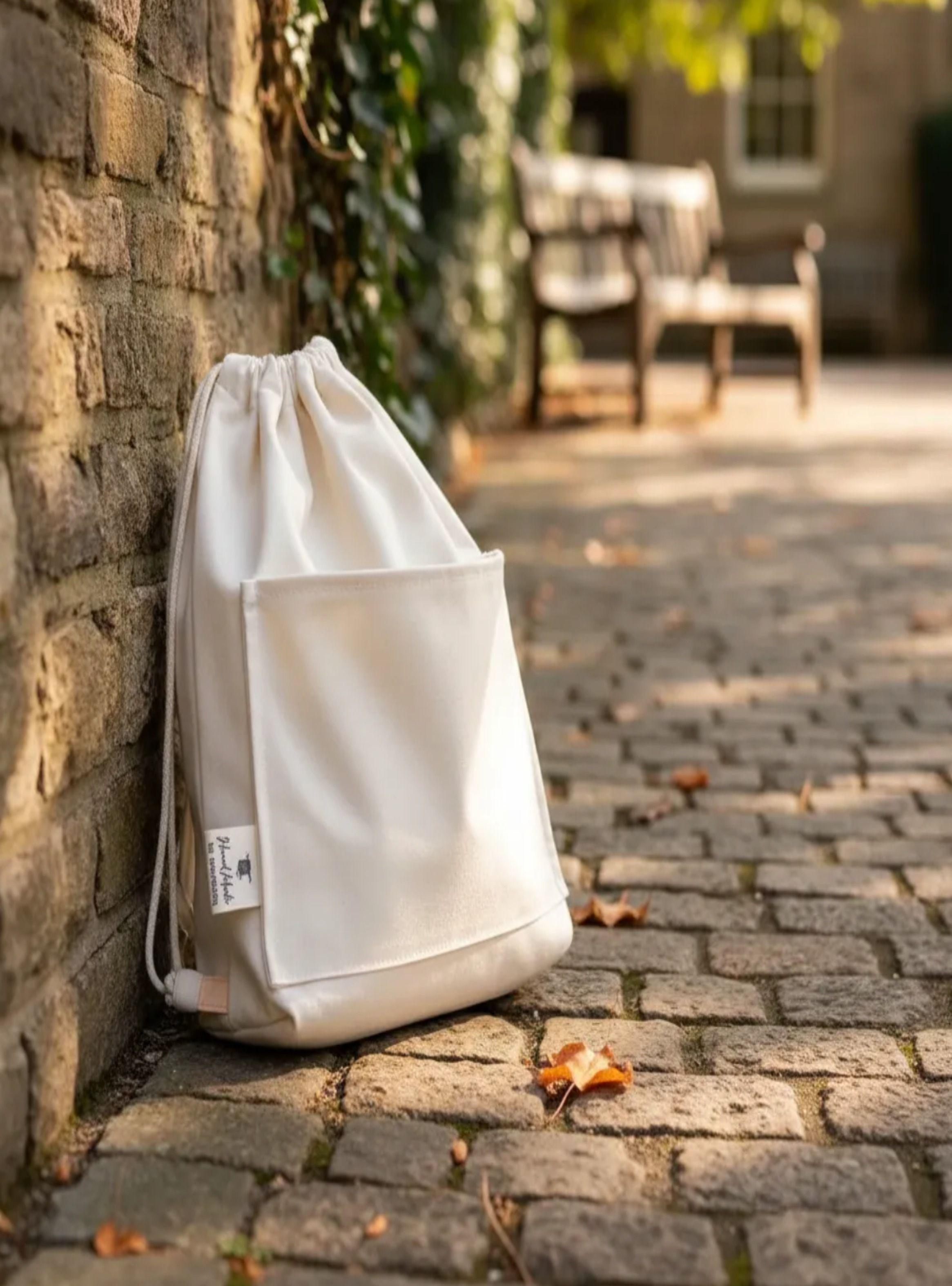 Mochila morral de Lona bolso Escolar o Viaje 40x30 cm-5