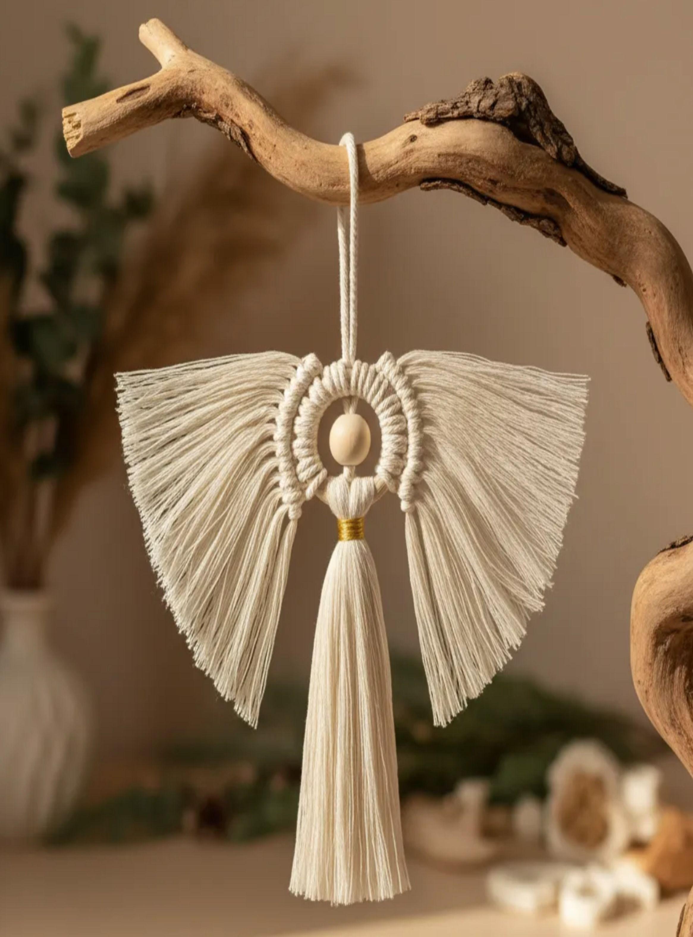 Ángel macramé adorno 20 cm Bautizo Primera Comunión-2