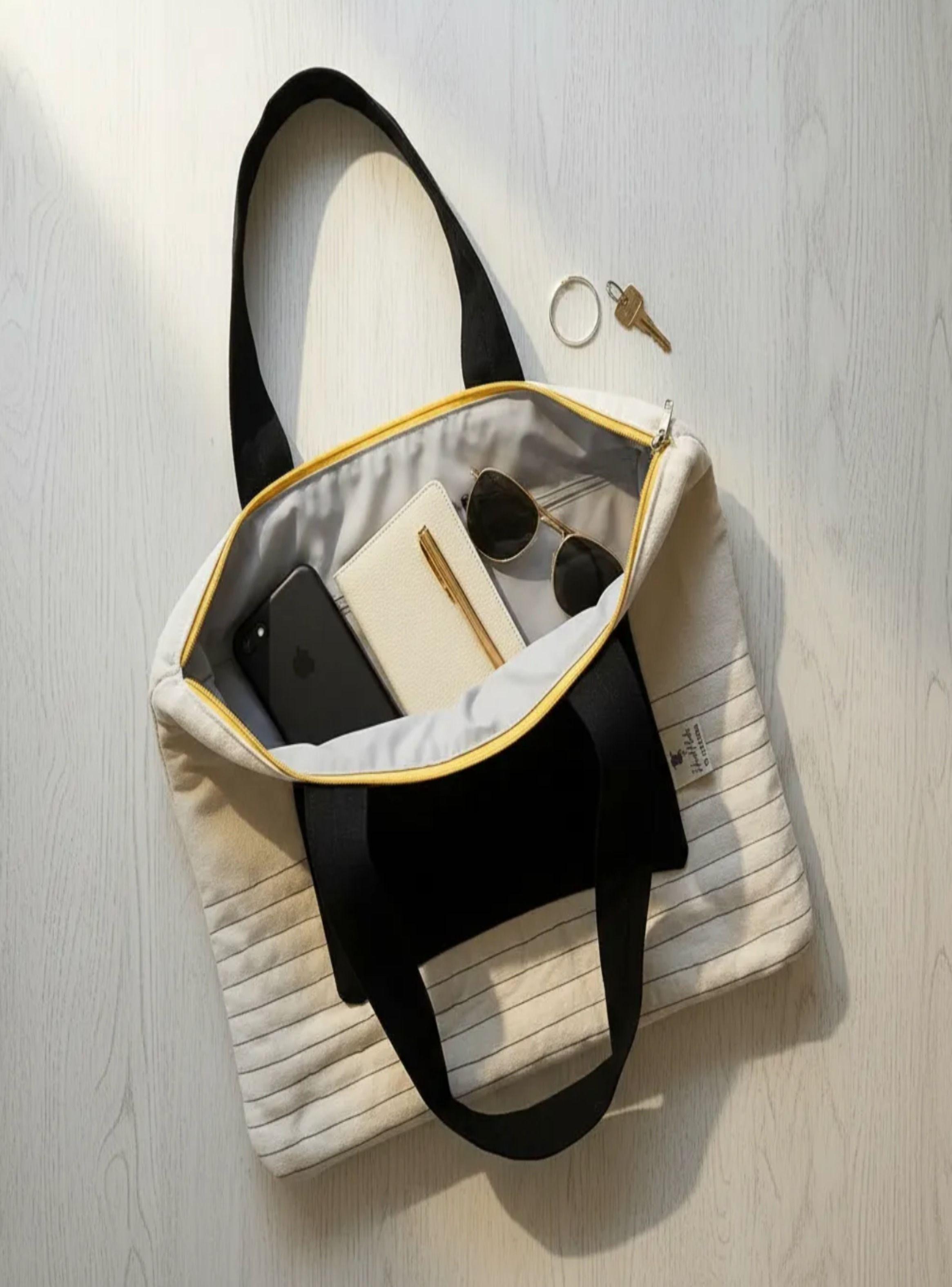 Tote Bag bolso acolchado de lona y forro impermeable-2