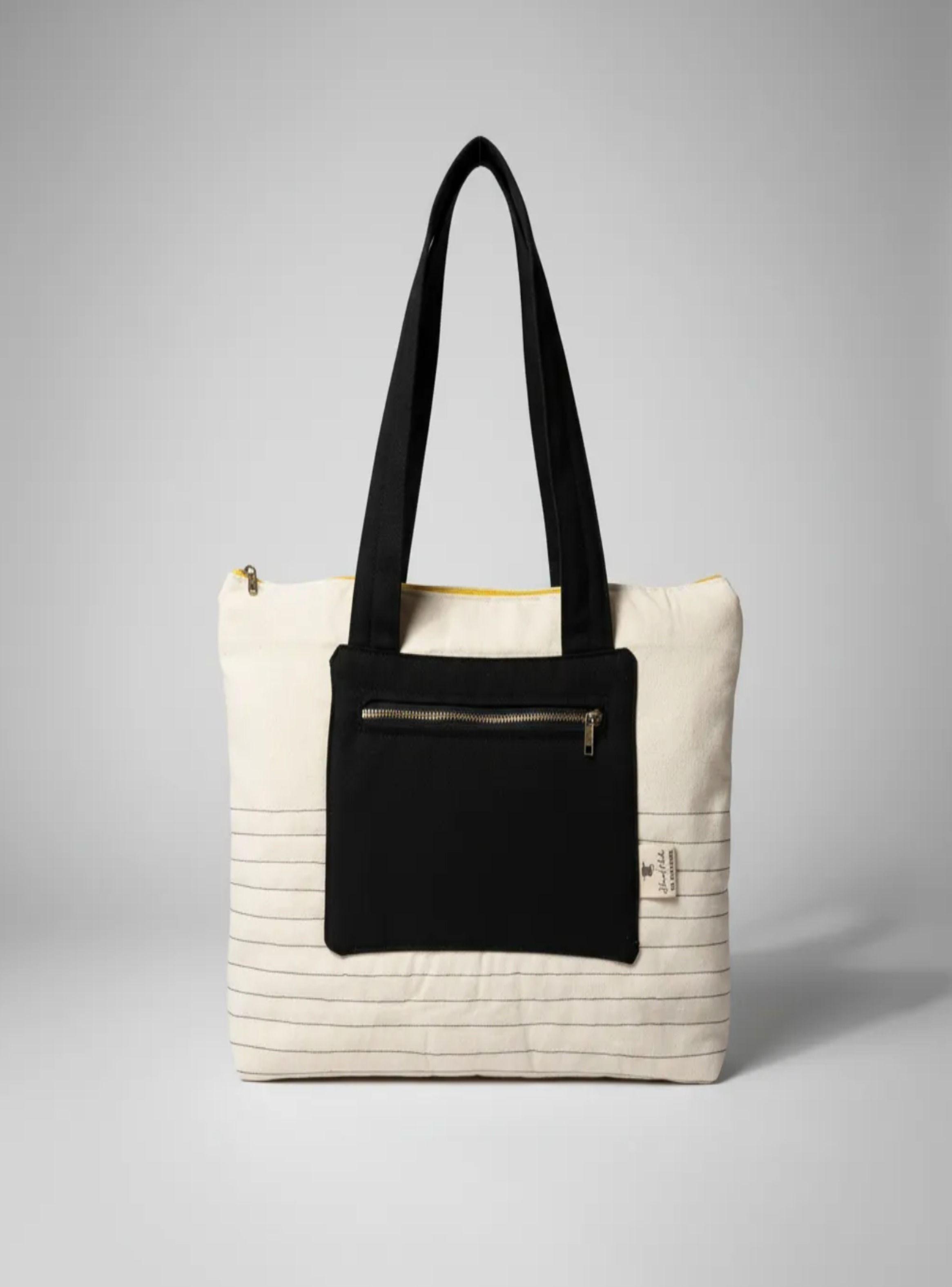 Tote Bag bolso acolchado de lona y forro impermeable-5