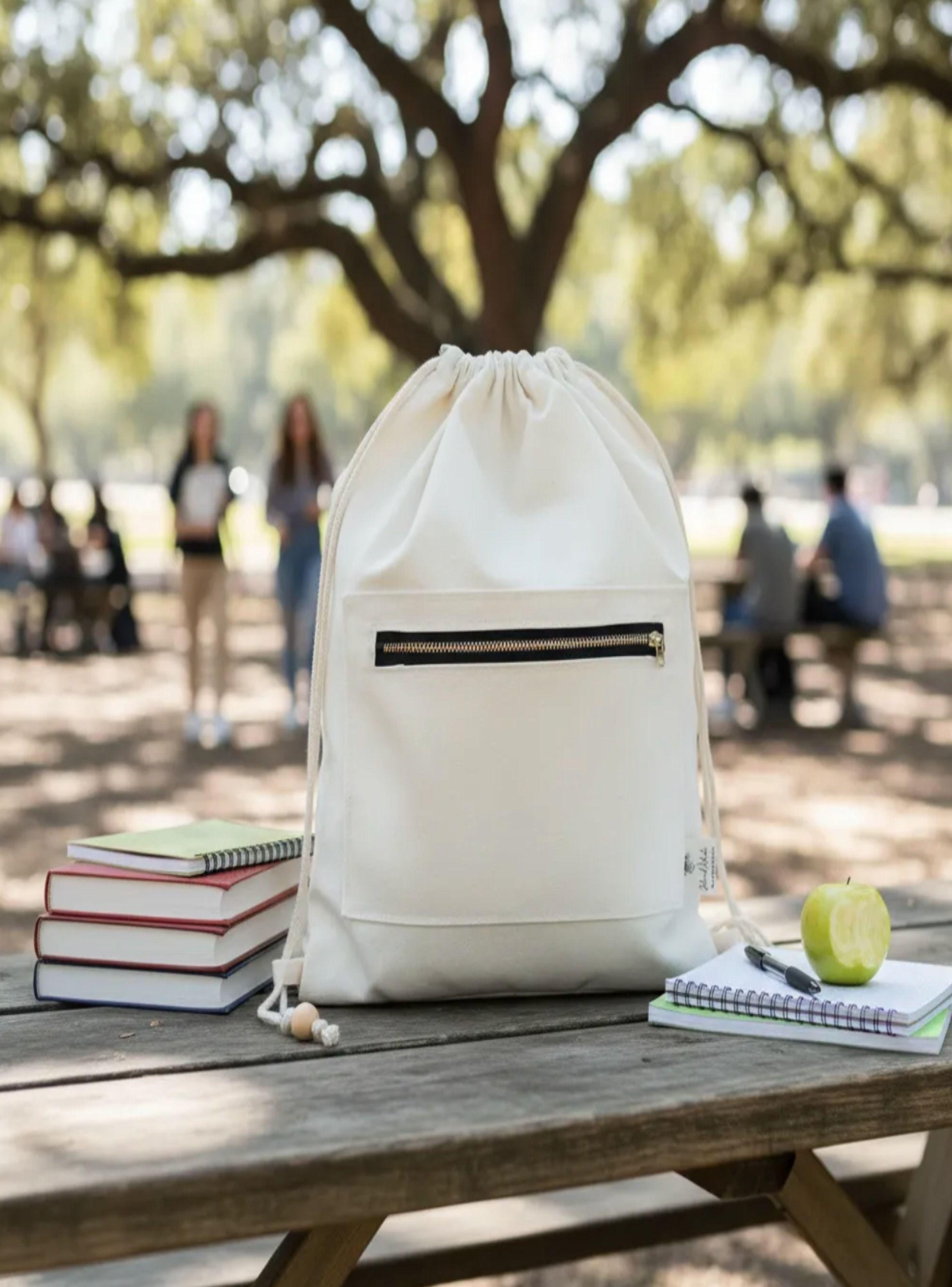 Mochila Escolar morral lona Bolso 40x30cm Nacional-2