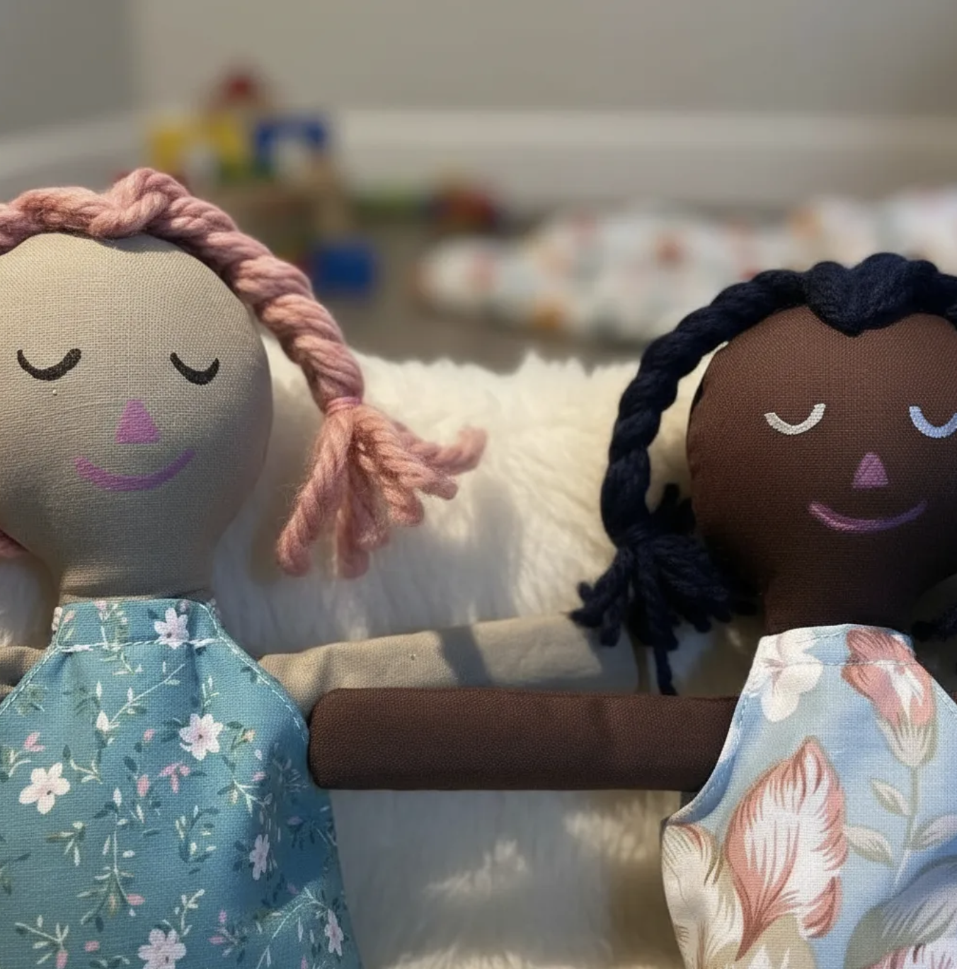 Muñecas de trapo para una infancia clásica Mónica & Emilia Montessori y Waldorf 32 cm Inclusión-7