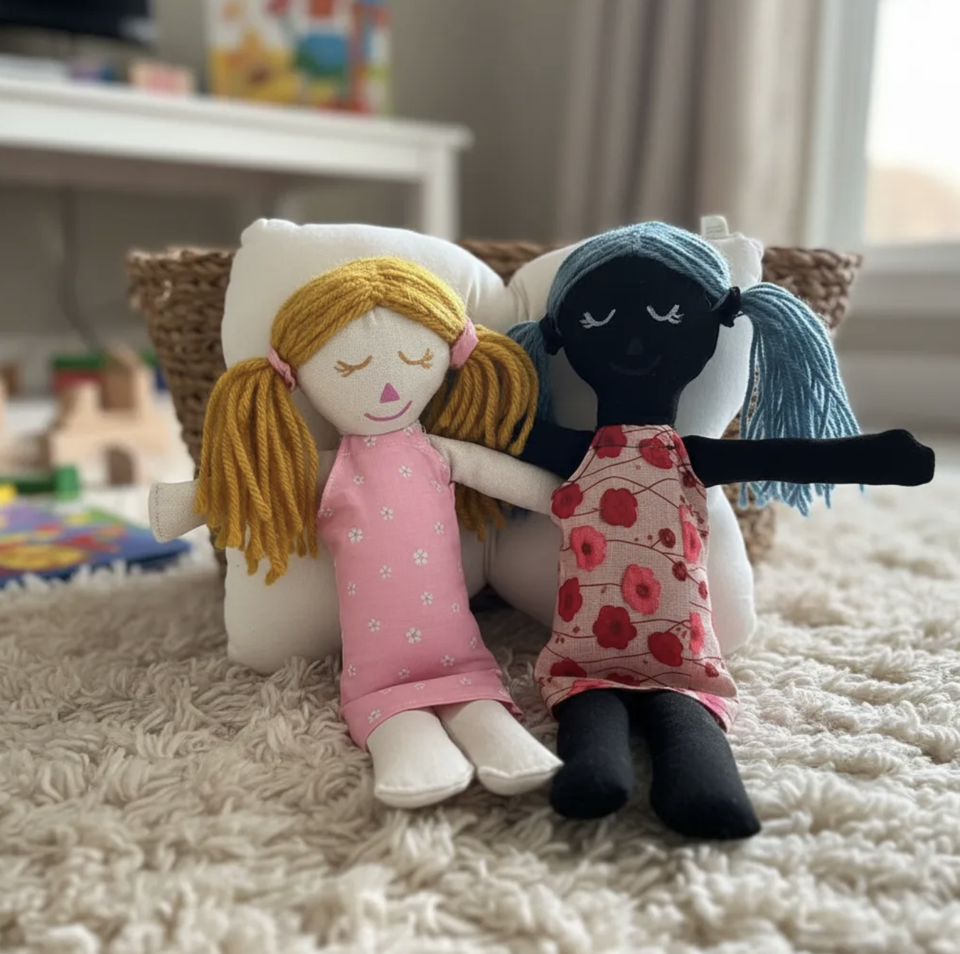 Mis primeras muñecas María & Celeste Waldorf y Montessori 32 cm Inclusión Educativa-3