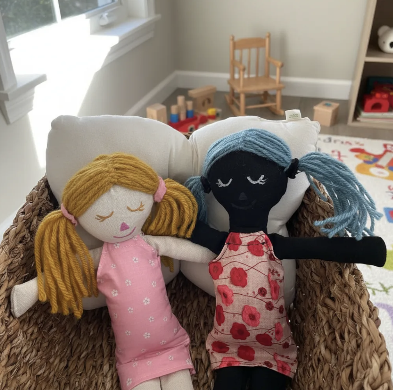 Mis primeras muñecas María & Celeste Waldorf y Montessori 32 cm Inclusión Educativa-4