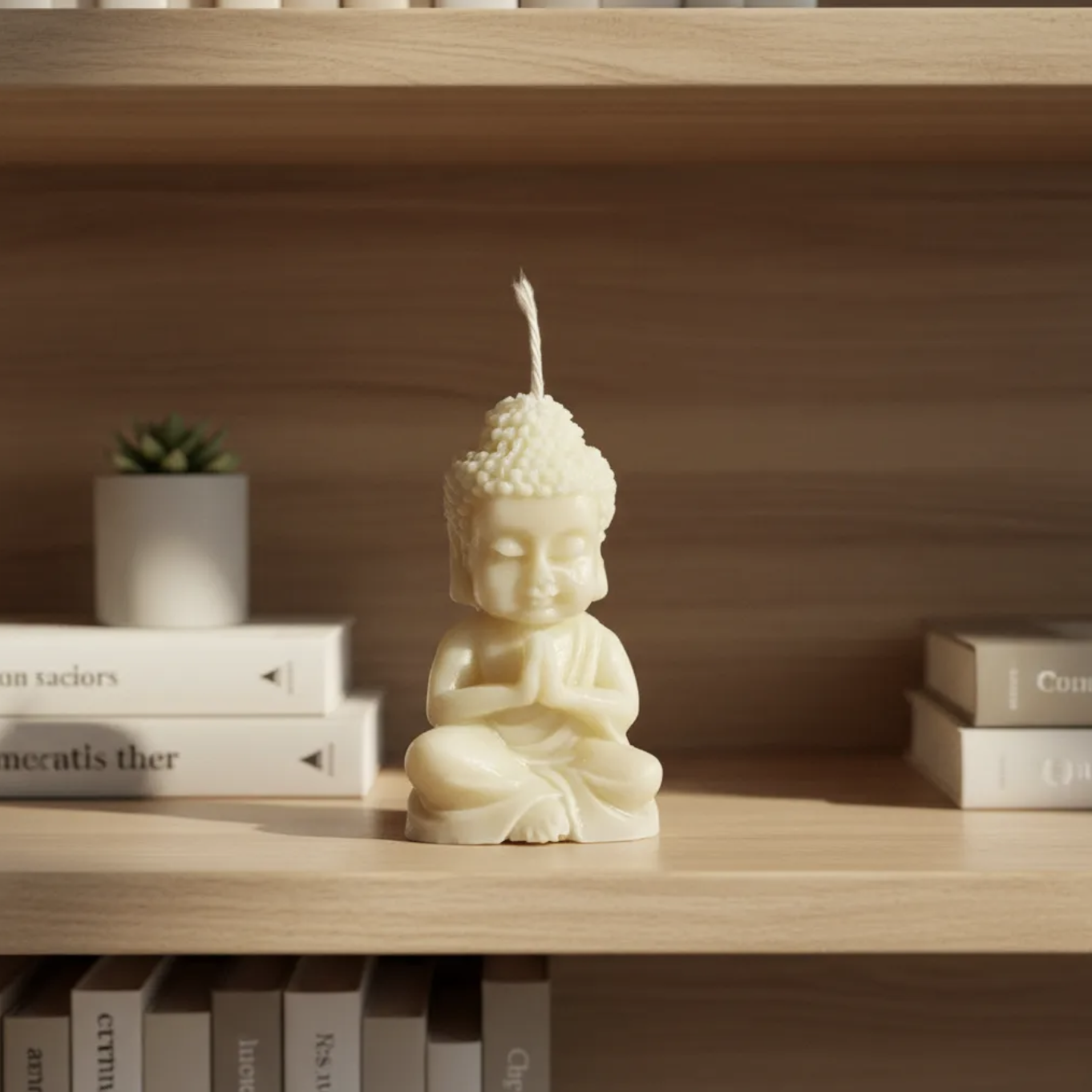 Vela Buda para decoración. Buddha adorno Souvenirs hogar 5 cm Cera de soja-3