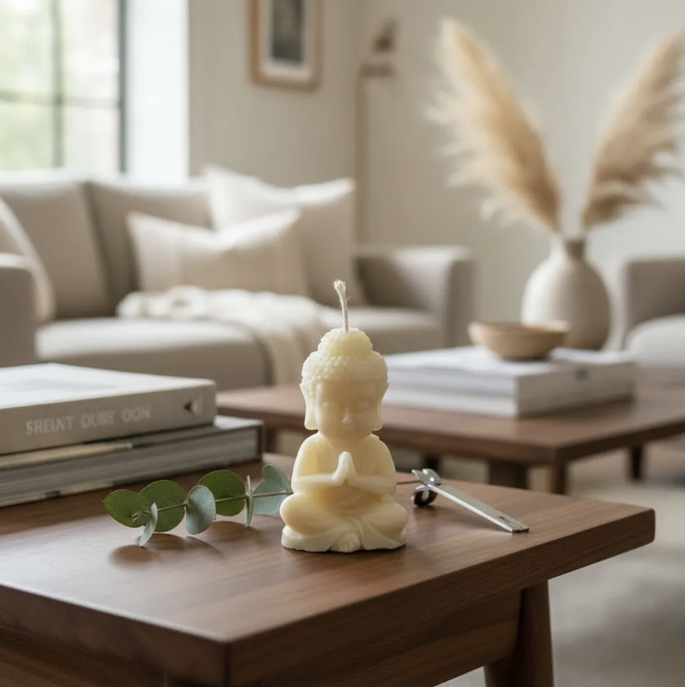 Vela Buda para decoración. Buddha adorno Souvenirs hogar 5 cm Cera de soja-4