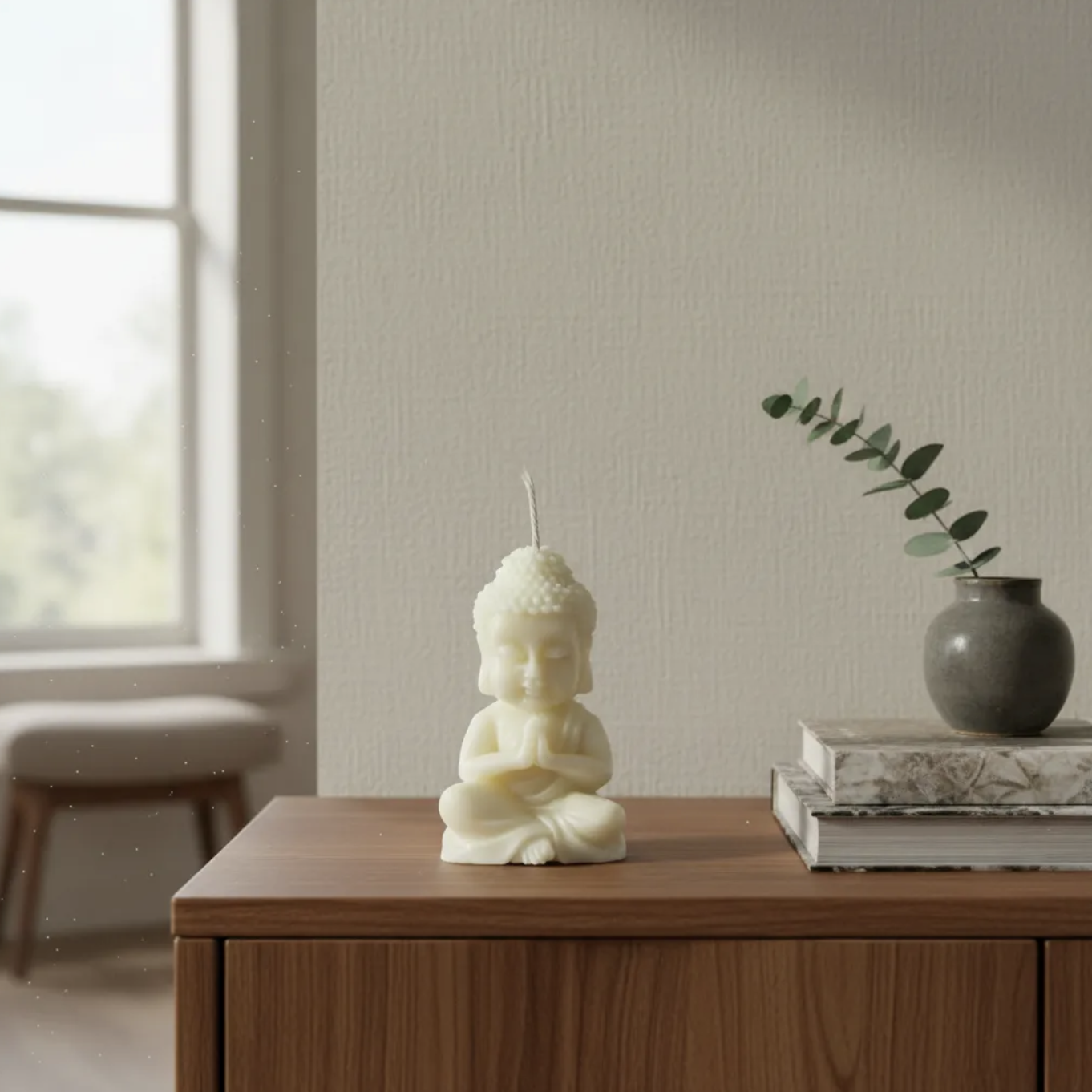 Vela Buda para decoración. Buddha adorno Souvenirs hogar 5 cm Cera de soja-5