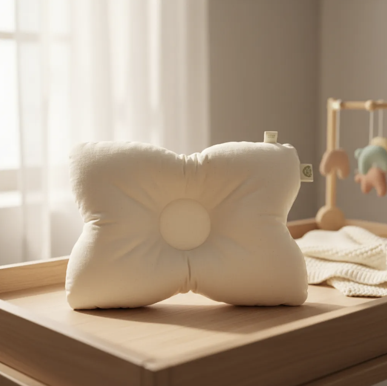 Almohada Anti-plagiocefalia bebé recién nacido 100% algodón relleno antialérgico-2