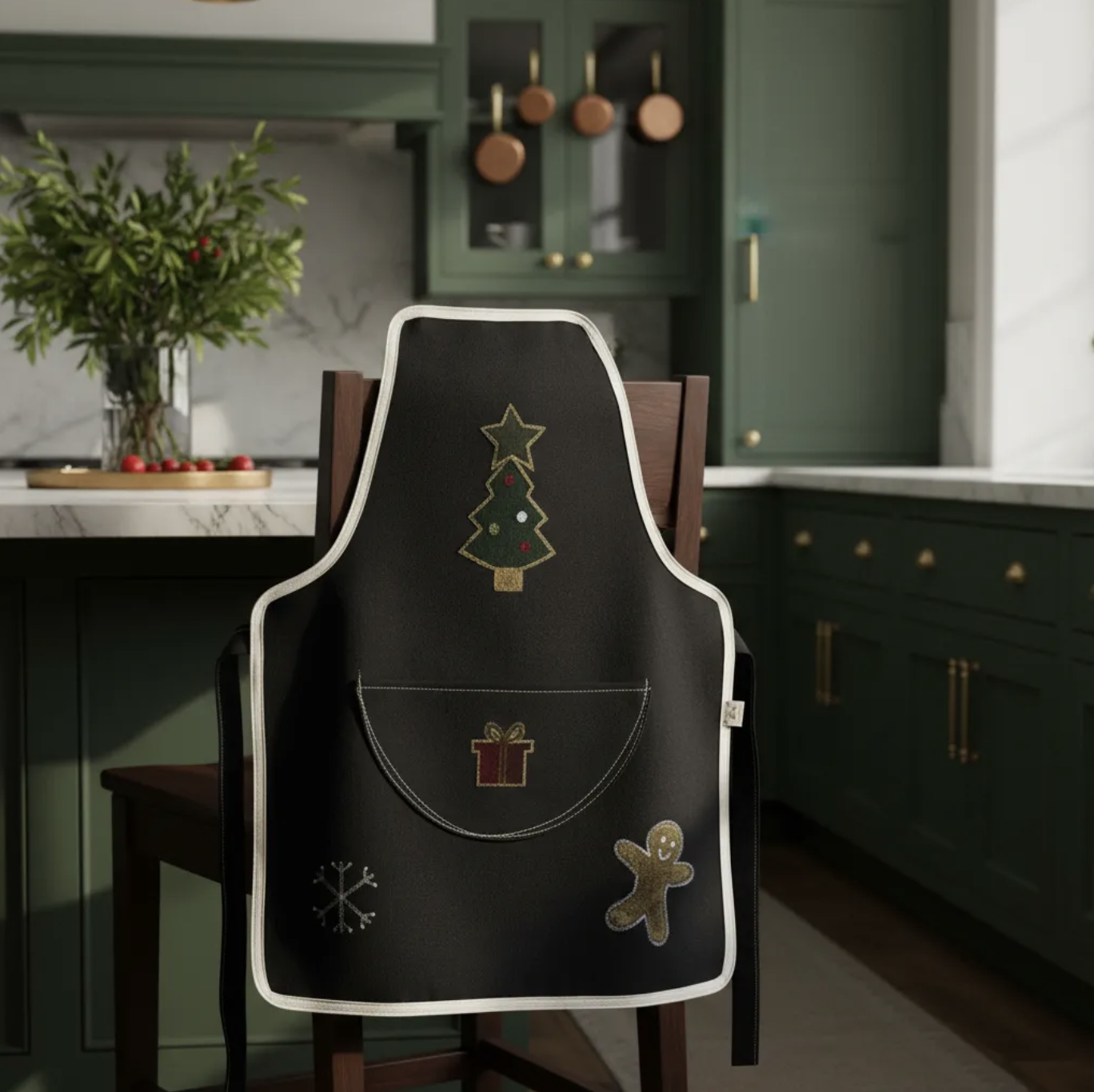 Delantal cocina navidad niño/a 3 a 7 años Impermeable producto nacional-4