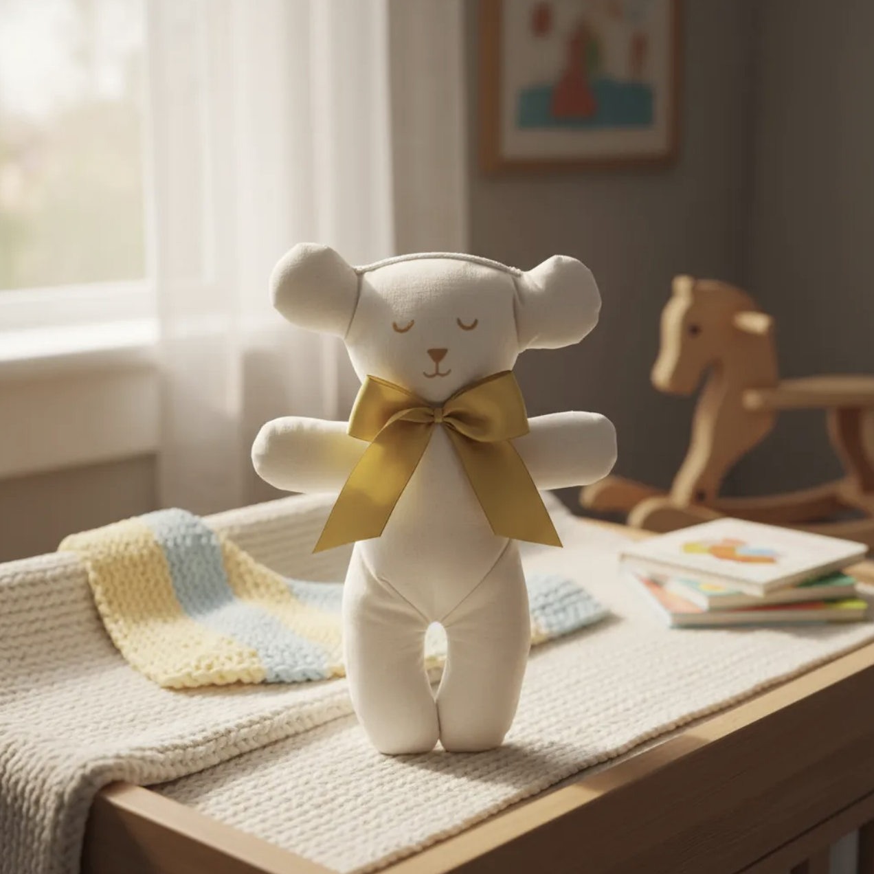 Mi primer osito de peluche en 100% algodón con relleno antialérgico 22 cm artesanal-4