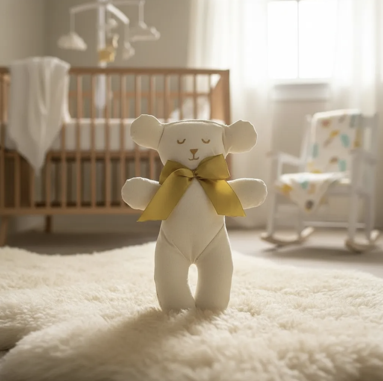 Mi primer osito de peluche en 100% algodón con relleno antialérgico 22 cm artesanal-5