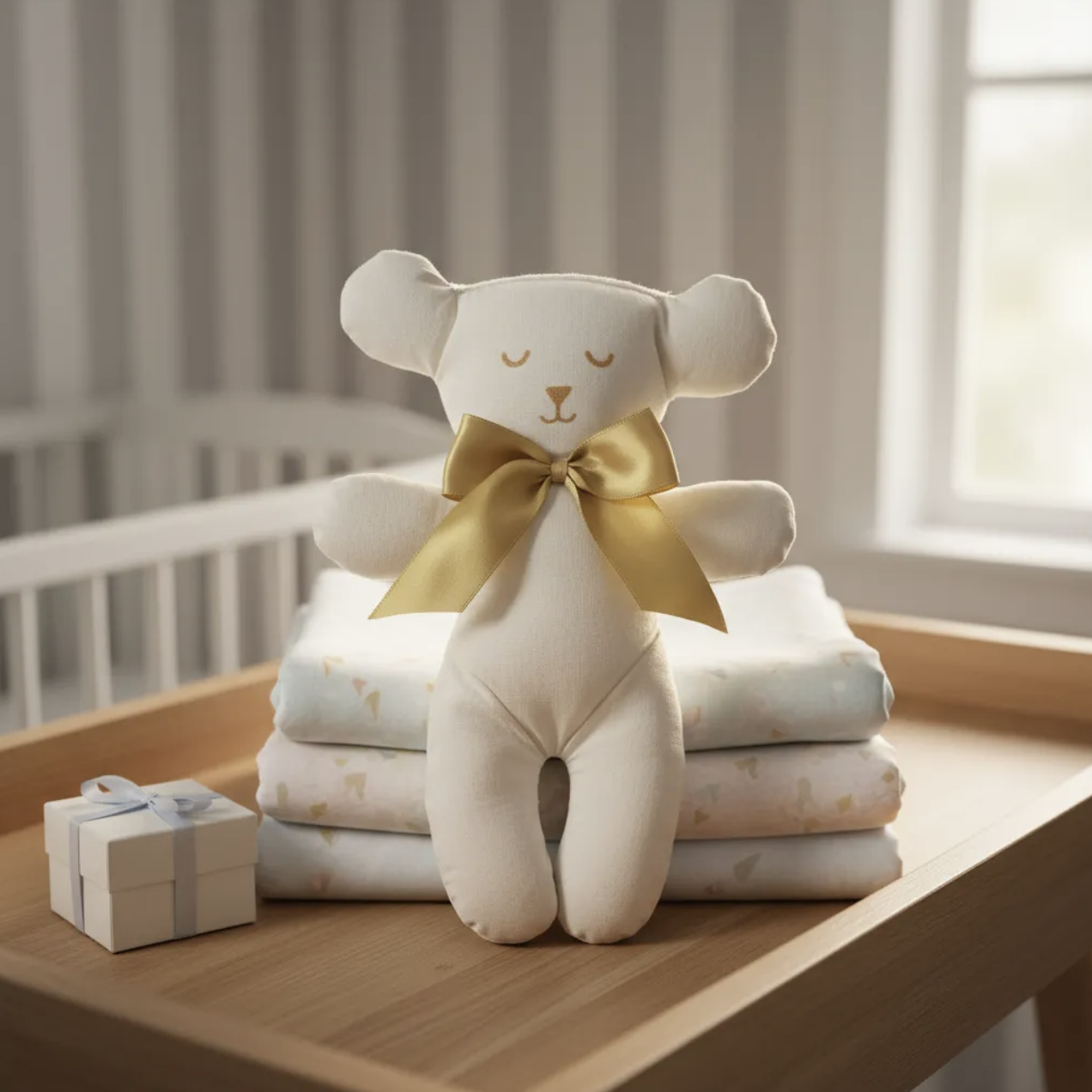 Mi primer osito de peluche en 100% algodón con relleno antialérgico 22 cm artesanal-6