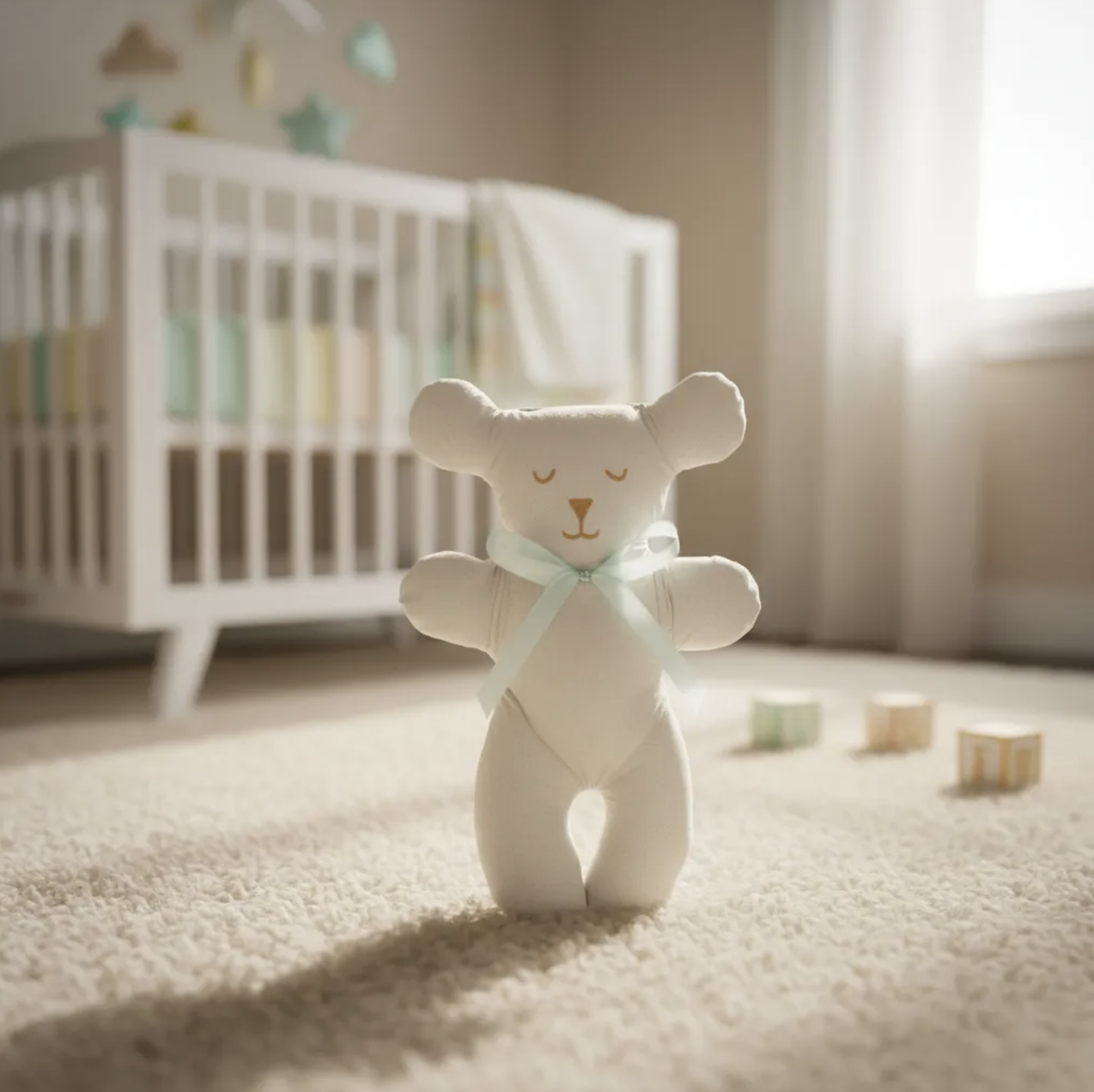 Mi primer oso de peluche en 100% algodón con relleno antialérgico 22 cm Artesanal-2