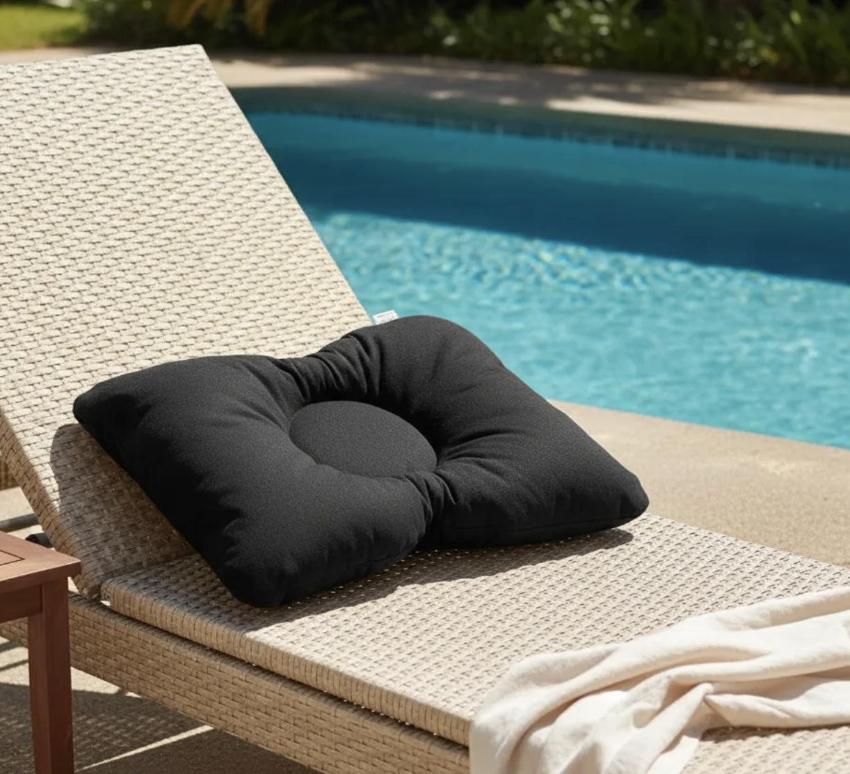 Almohada cervical ortopédica cojín lona impermeable para tomar sol. Piscina, playa, camping y viaje-6