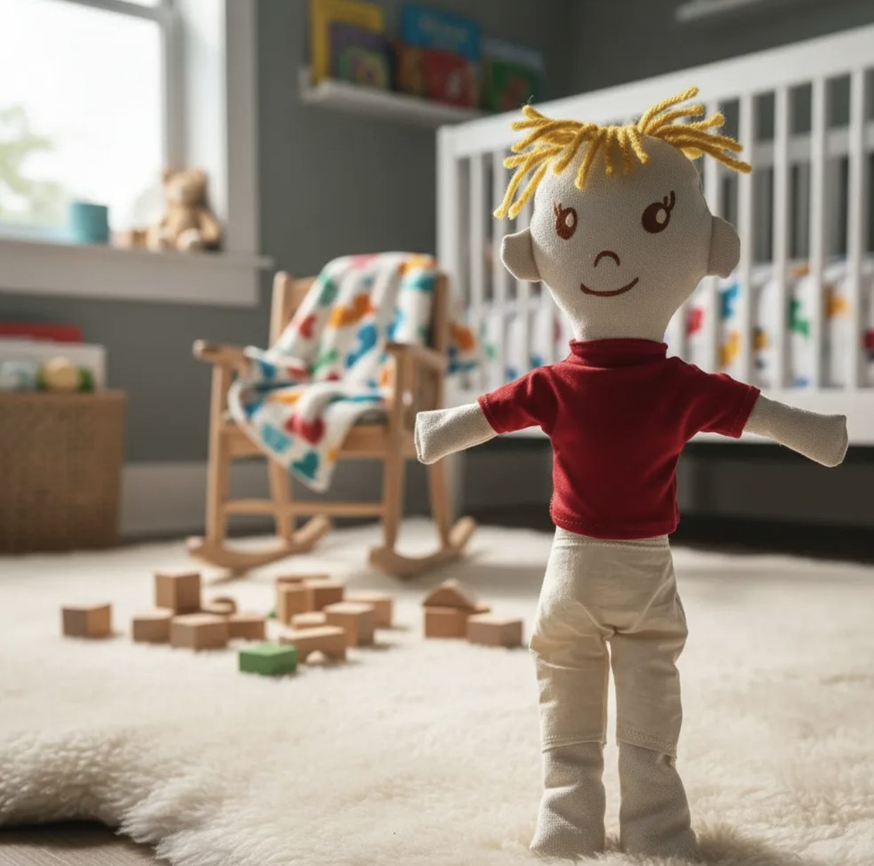 Muñeco Waldorf & Montessori para niño llamado Damián 38 Cm-3