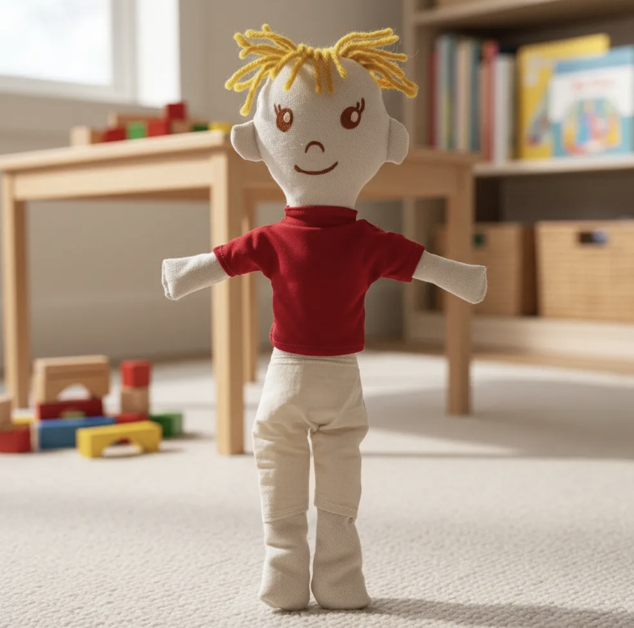 Muñeco Waldorf & Montessori para niño llamado Damián 38 Cm-4