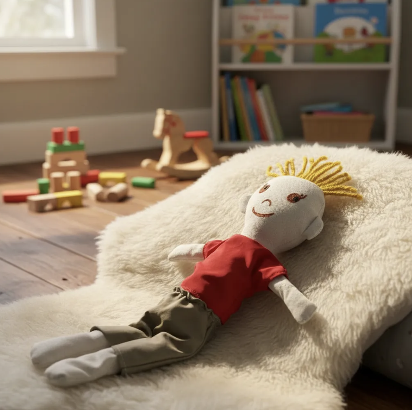 Muñeco Waldorf & Montessori para niño llamado Damián 38 Cm-2