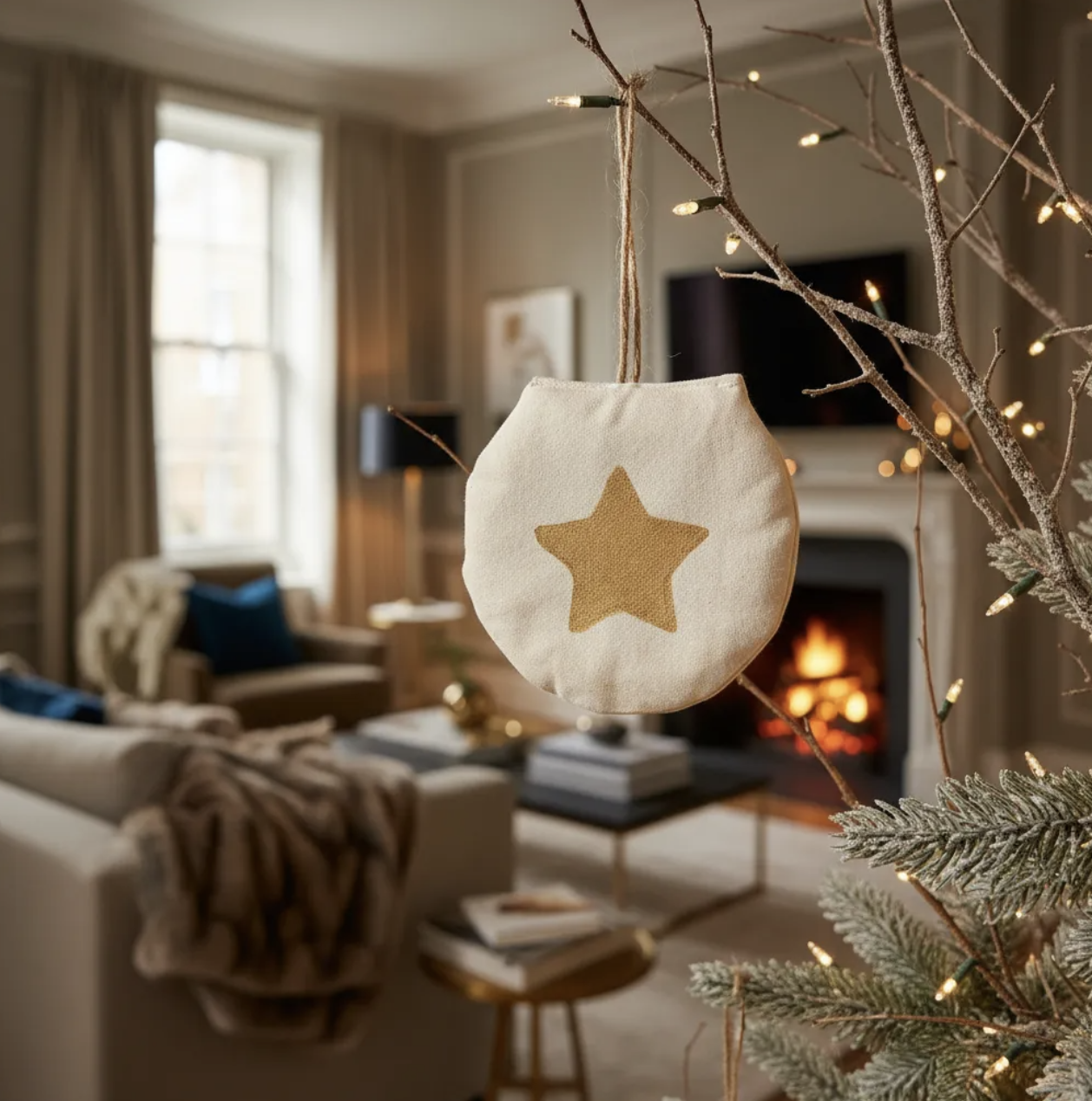 Colgantes navideños pintados a mano 6 colgantes para árbol de navidad-2