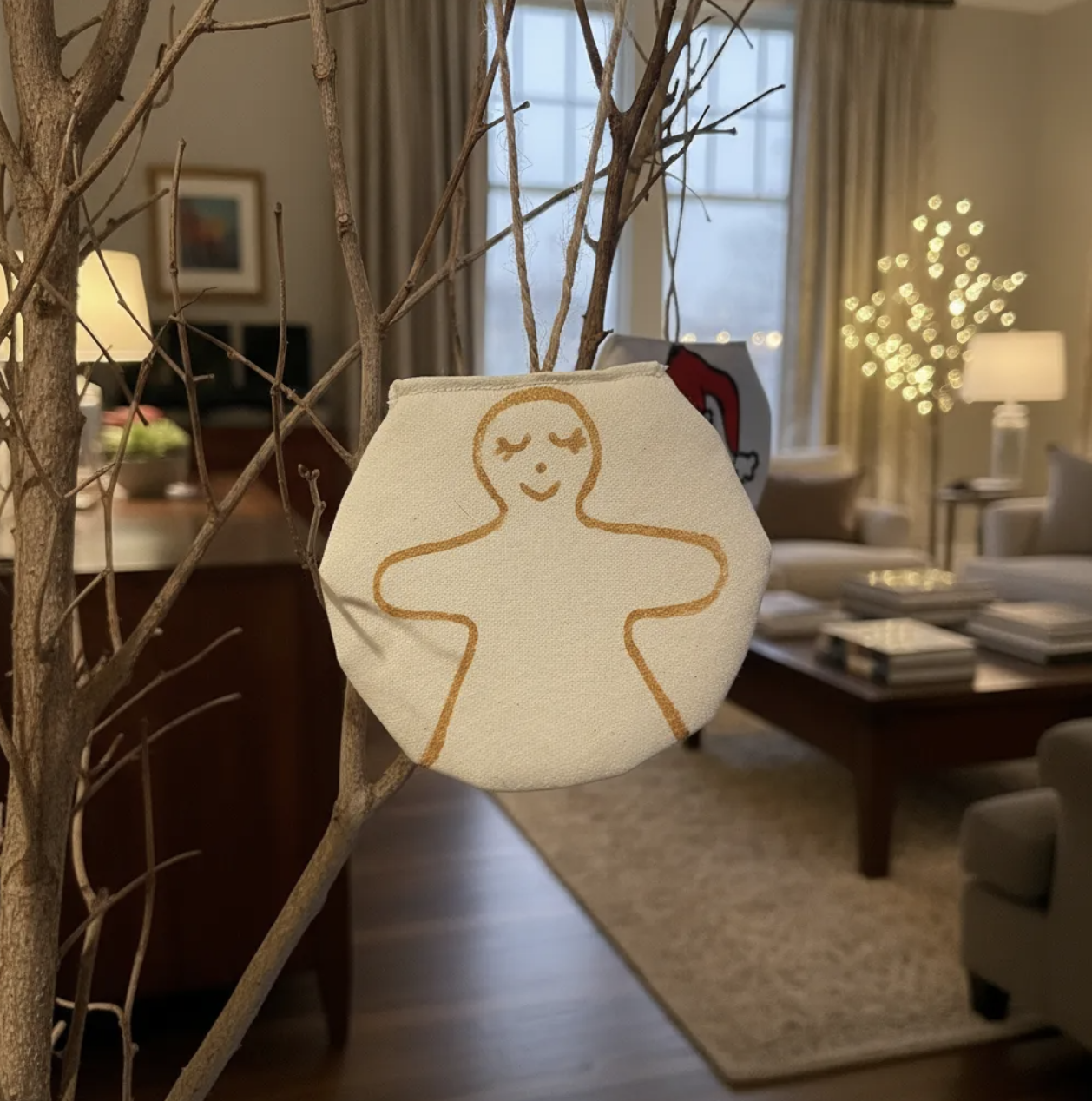 Colgantes navideños pintados a mano 6 colgantes para árbol de navidad-4