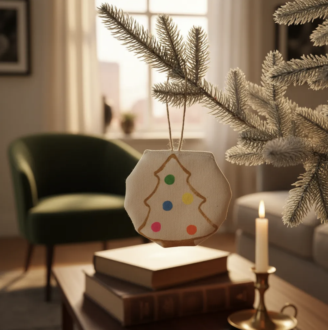 Colgantes navideños pintados a mano 6 colgantes para árbol de navidad-6