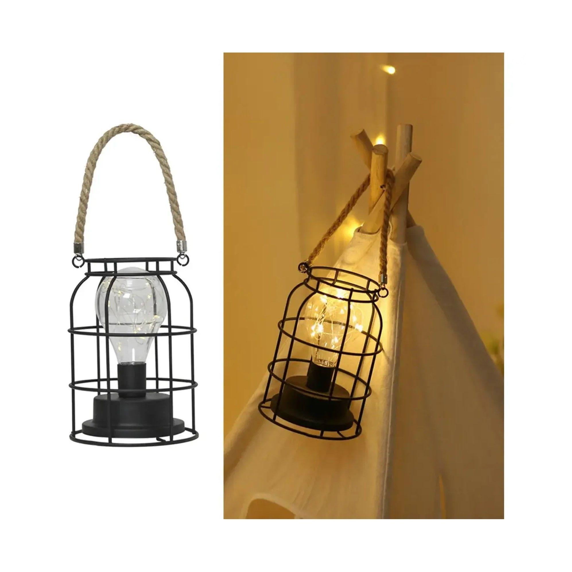 Pack x4 Lampara De Mesa Colgante Vintage Luz Led-2