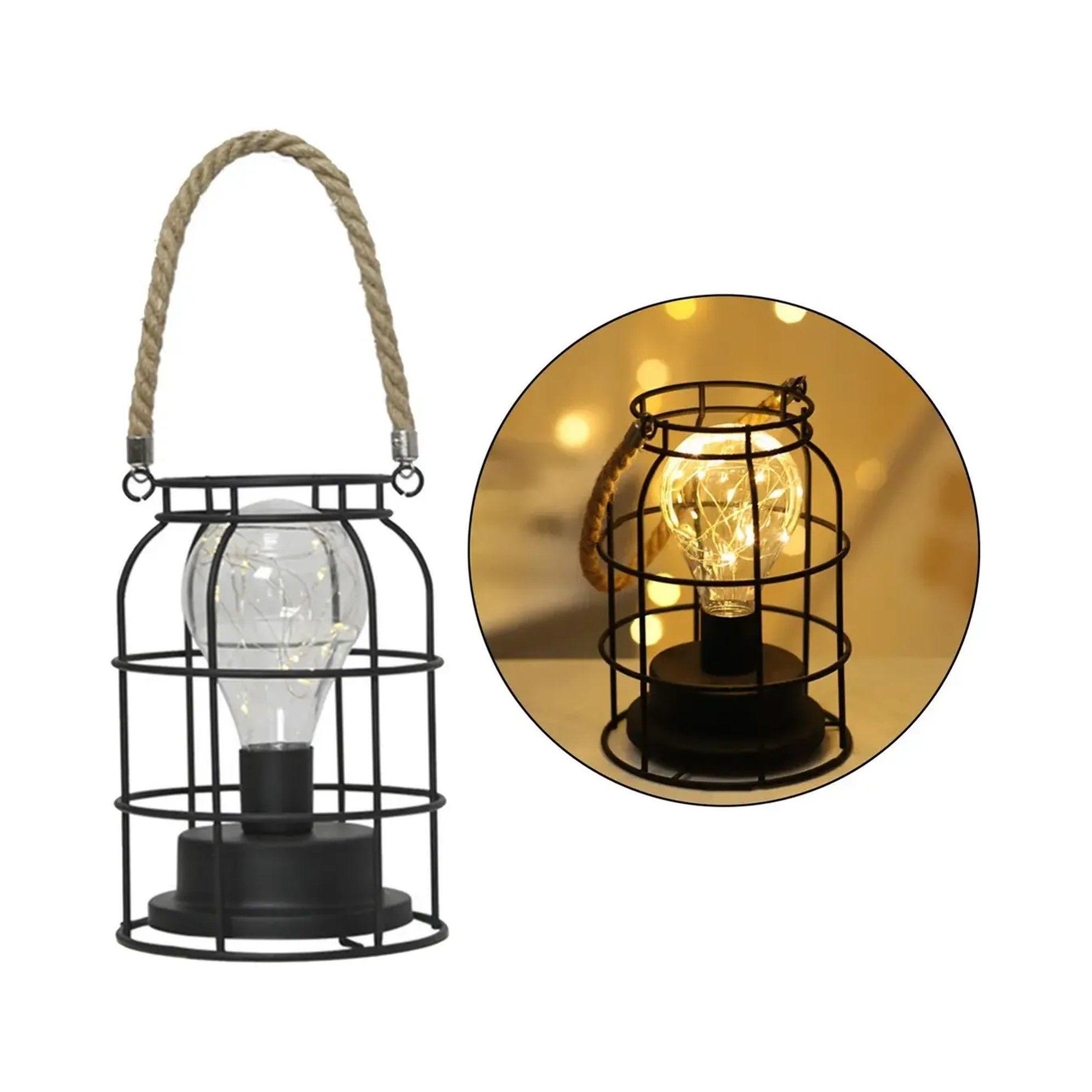 Pack x4 Lampara De Mesa Colgante Vintage Luz Led-3