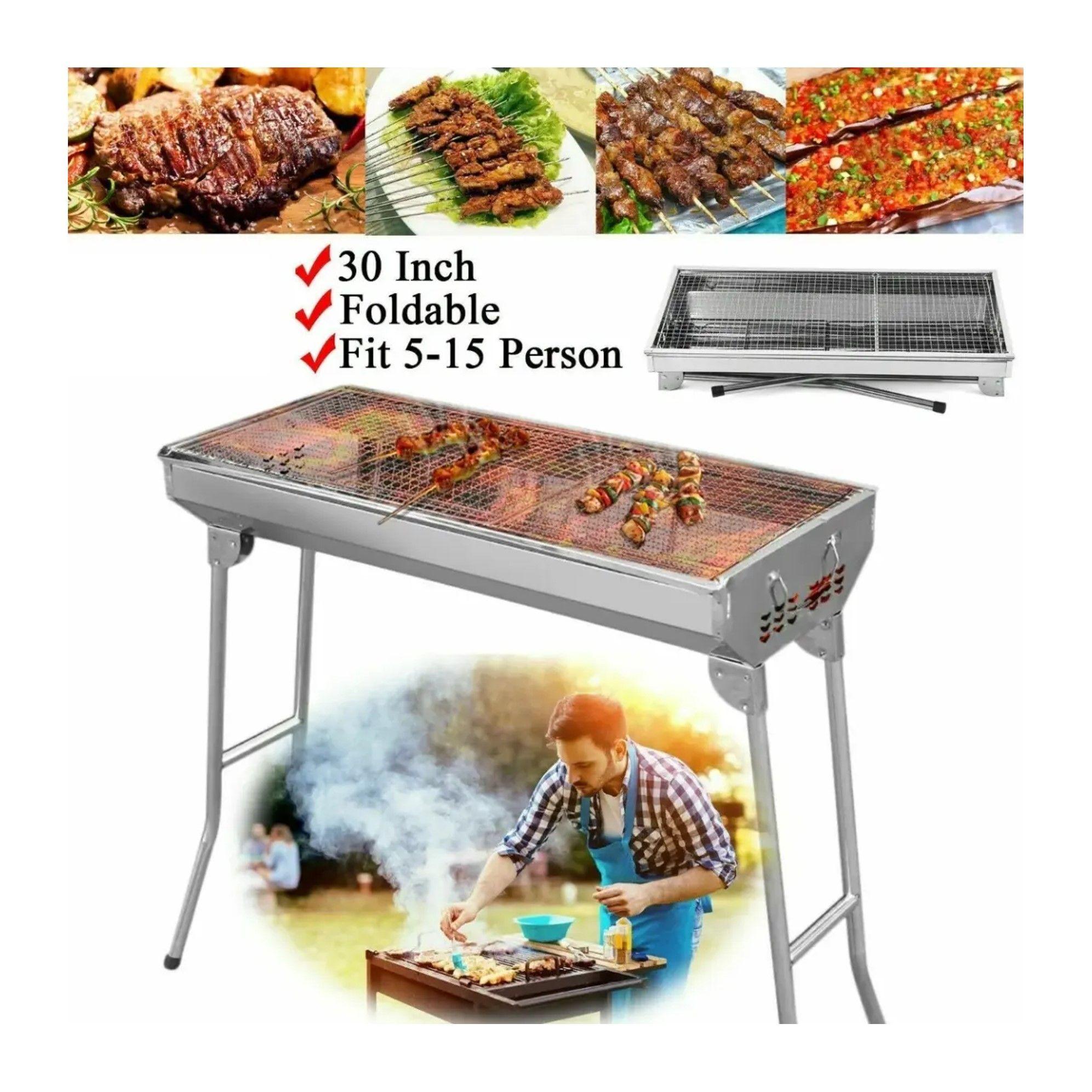ESTUFA PARRILLA PARRILLERA PLEGABLE BARBACOA ASADO PORTATIL-2