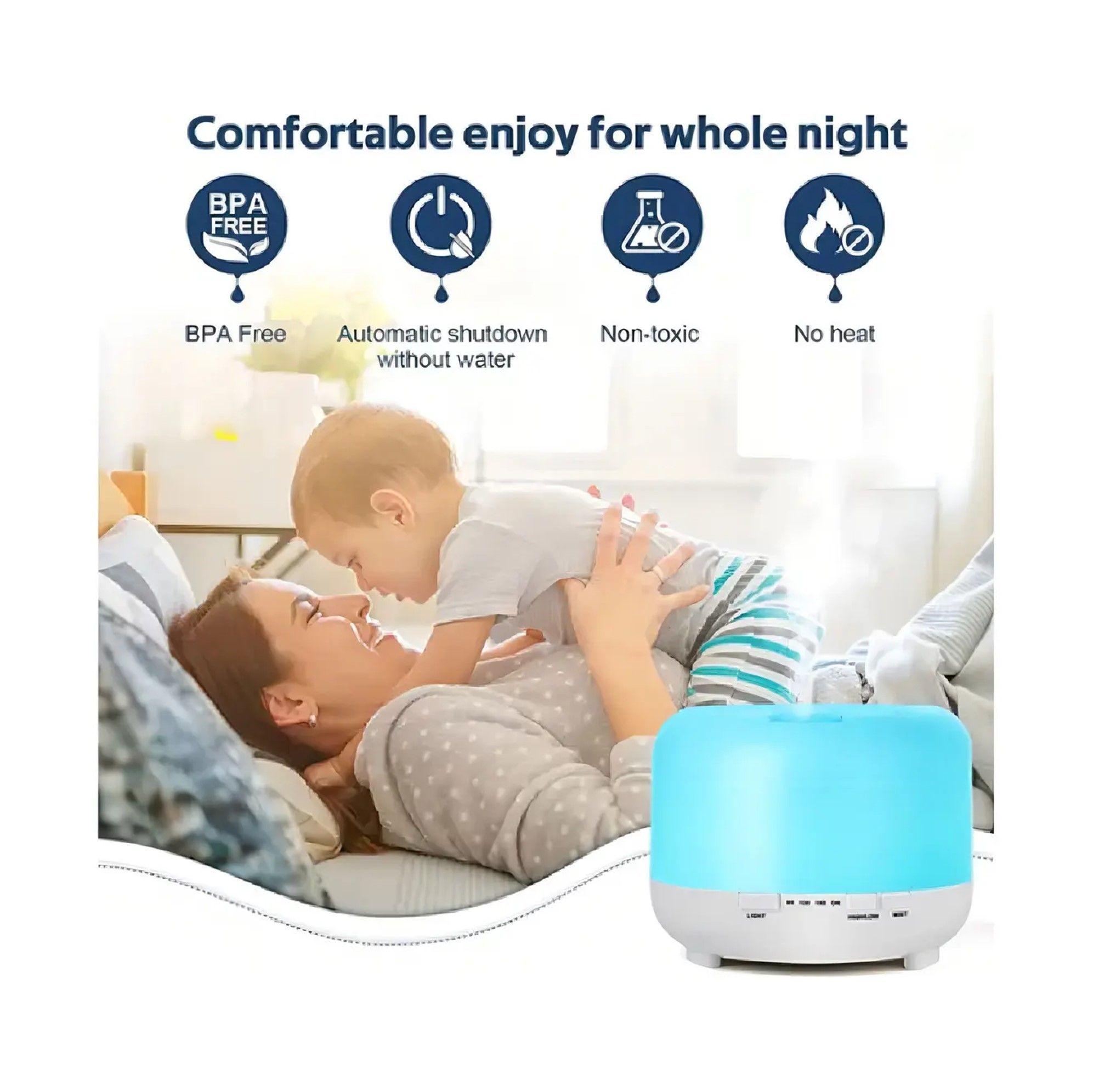 HUMIDIFICADOR ULTRASONICO HUMIFICADOR AIRE DIFUSOR 500ML-3