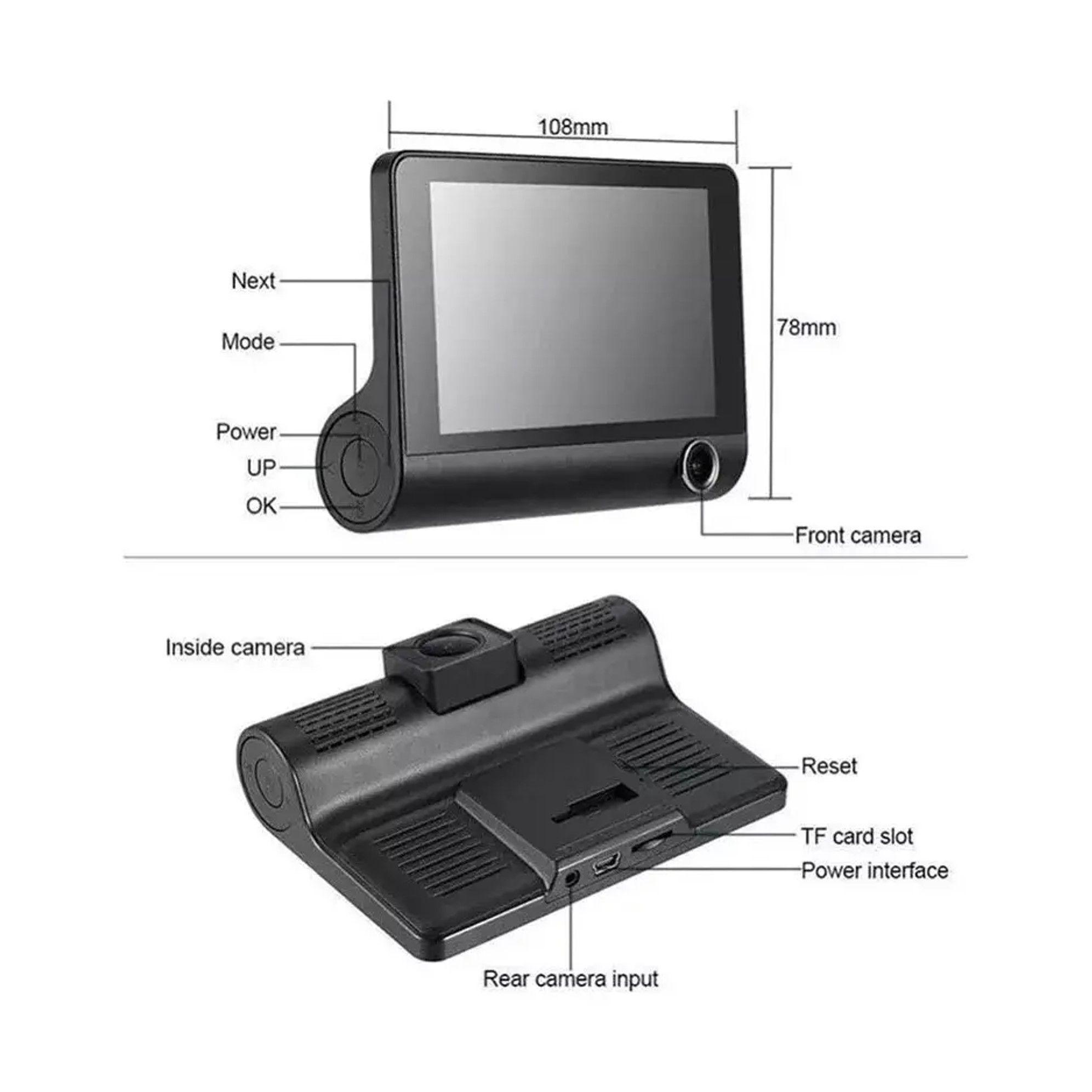 CAMARA PARA AUTO 3 EN 1 FRONTAL TRASERA Y TABLERO 1080P HD-3