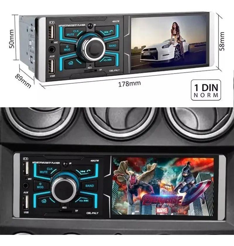 RADIO AUTO 1 DIN CON PANTALLA TACTIL 4 1 BLUETOOTH MP5-3